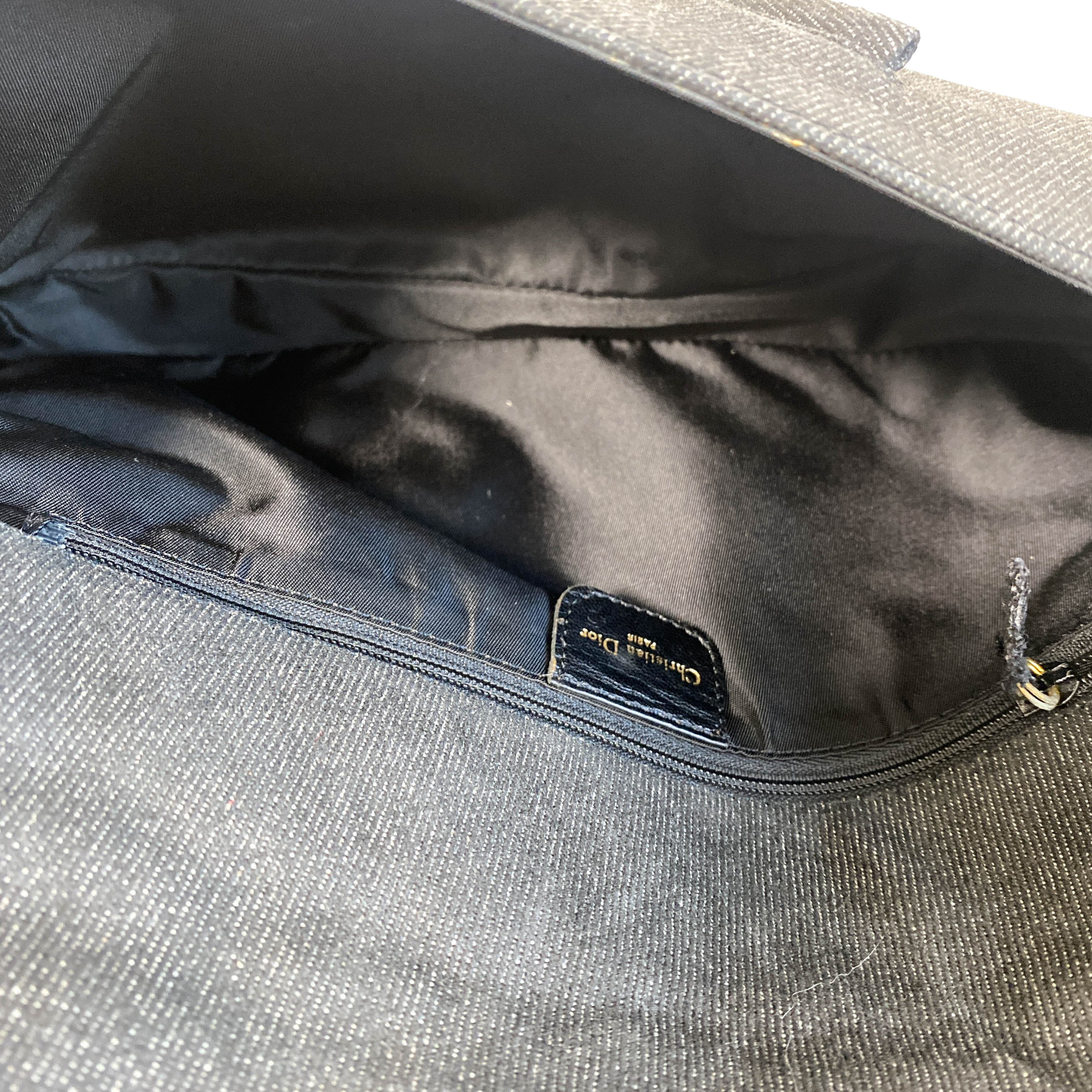 1947 Montaigne Chris License Plate Denim Saddle Bag