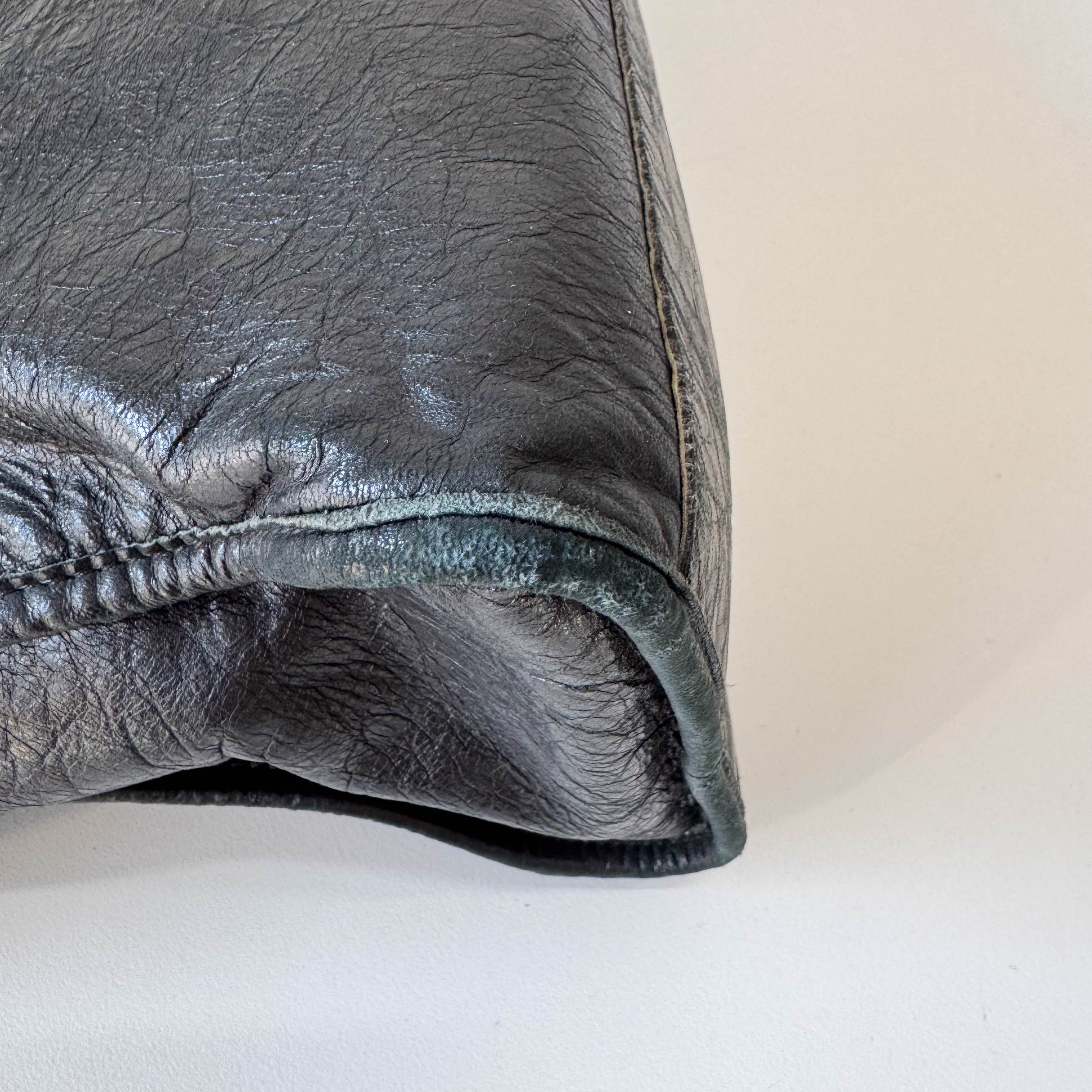 The City Black Leather Two Way Bag