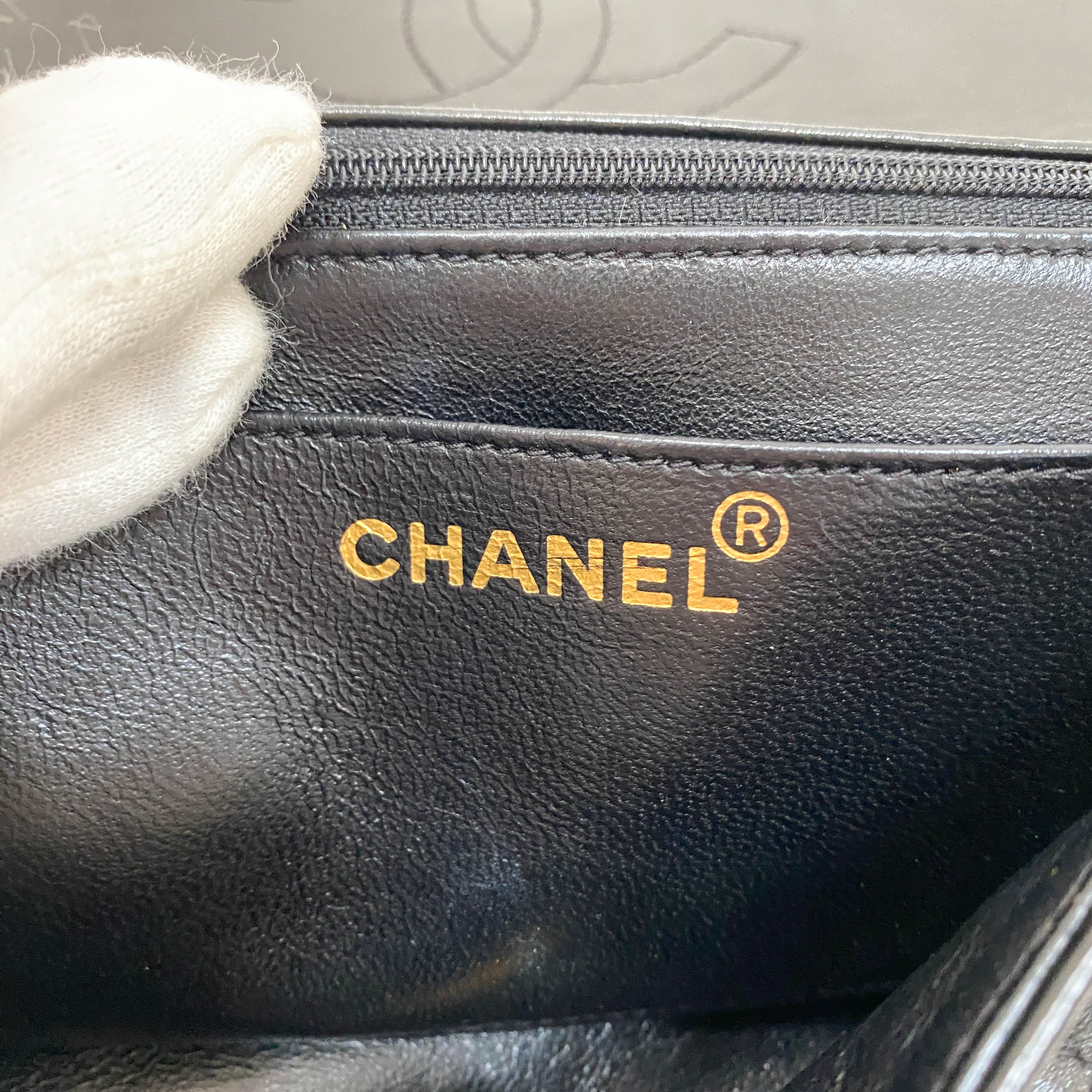 Timeless Classic Black Lambskin Leather Clutch Bag