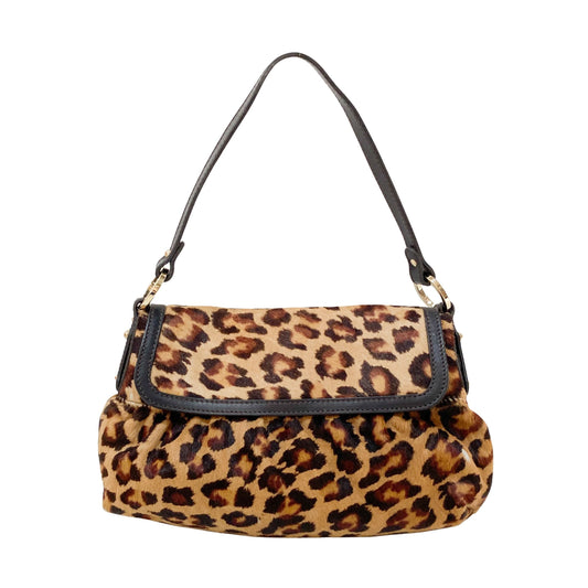 Leopard Pony Hair Shoulder Bag