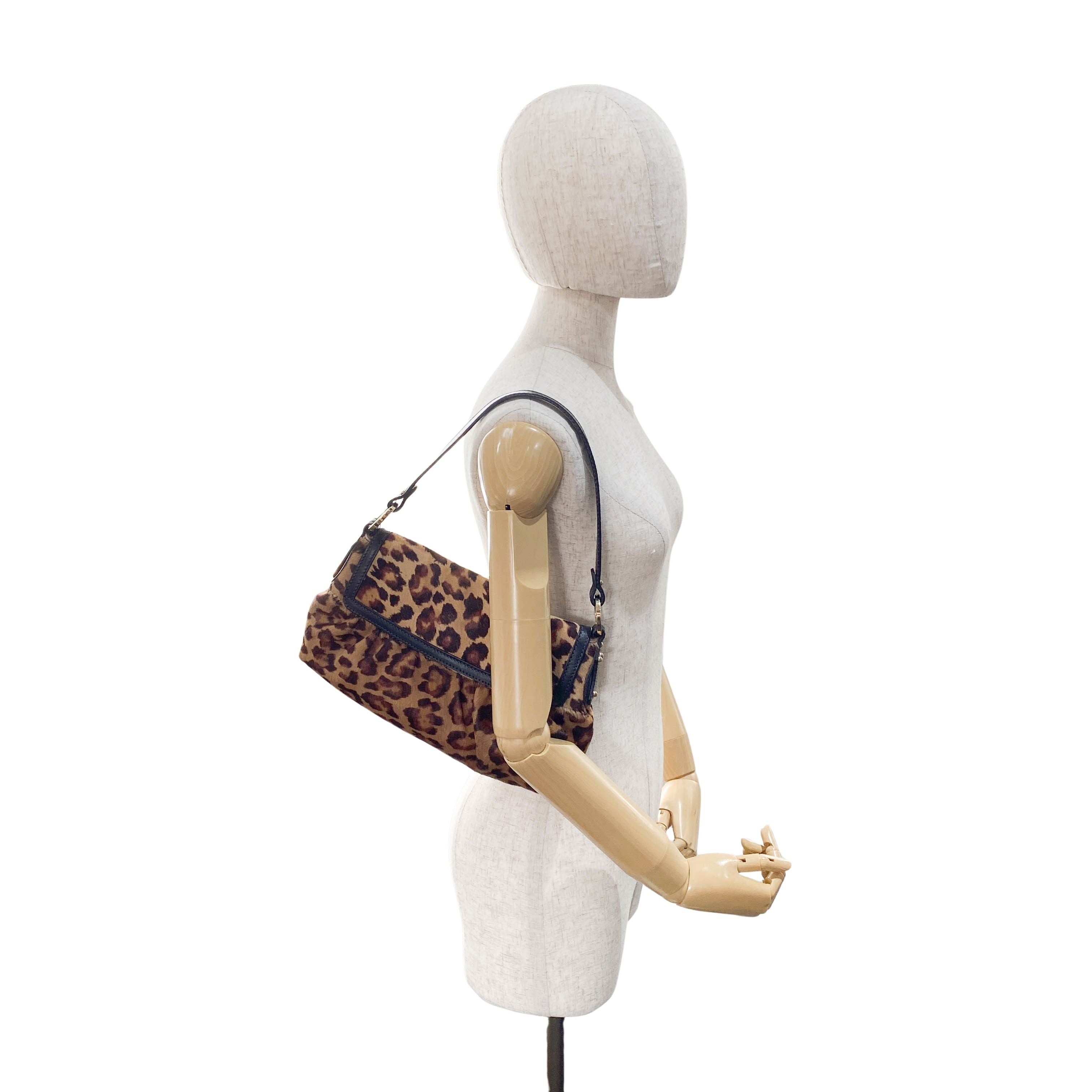 Leopard Pony Hair Shoulder Bag