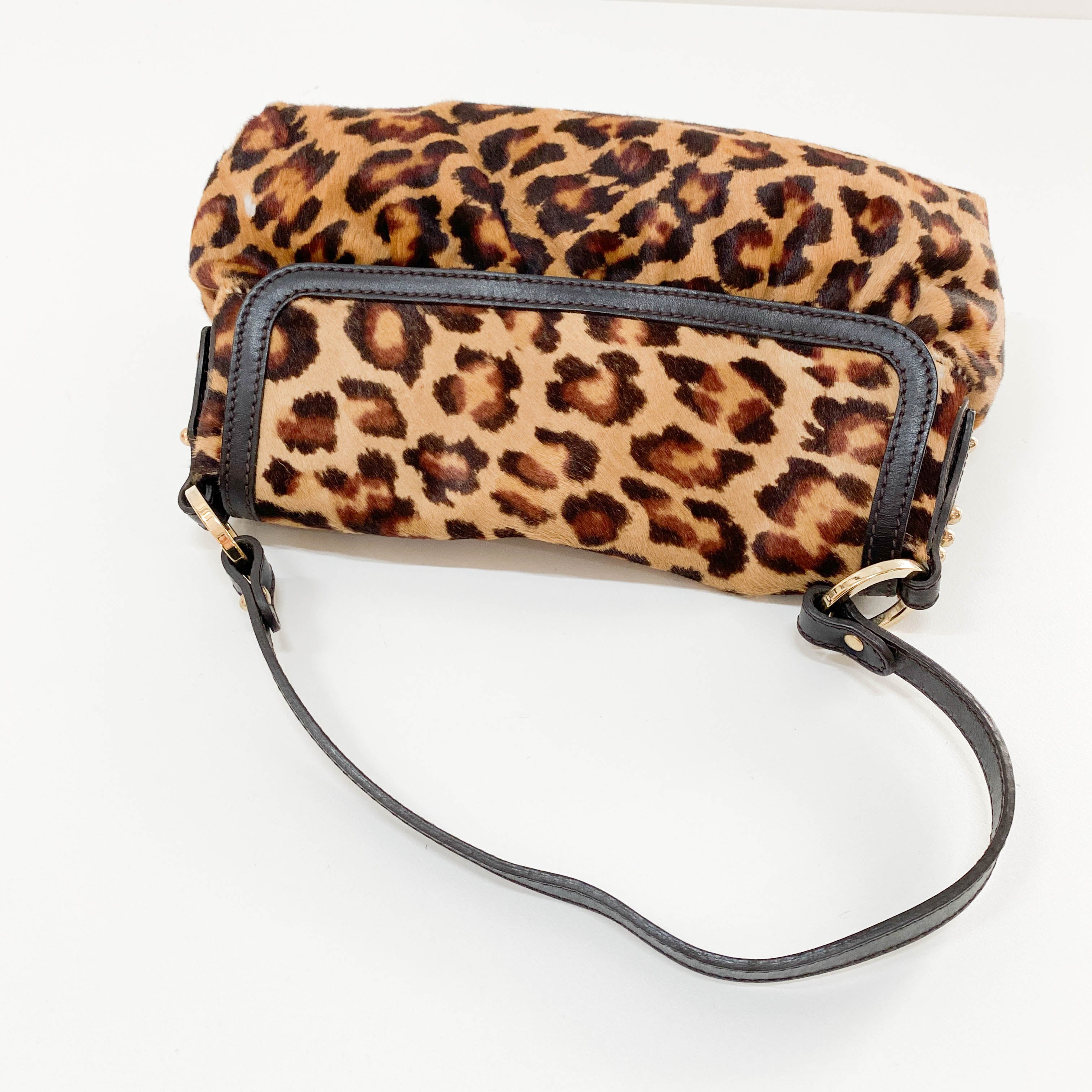 Leopard Pony Hair Shoulder Bag