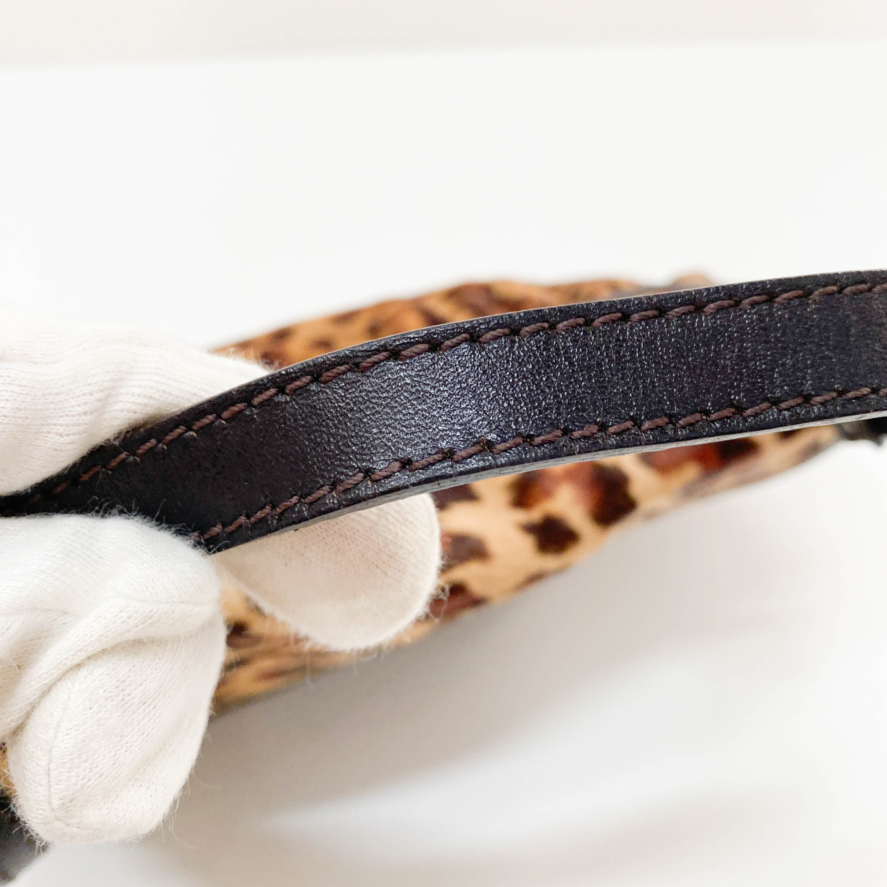 Leopard Pony Hair Shoulder Bag