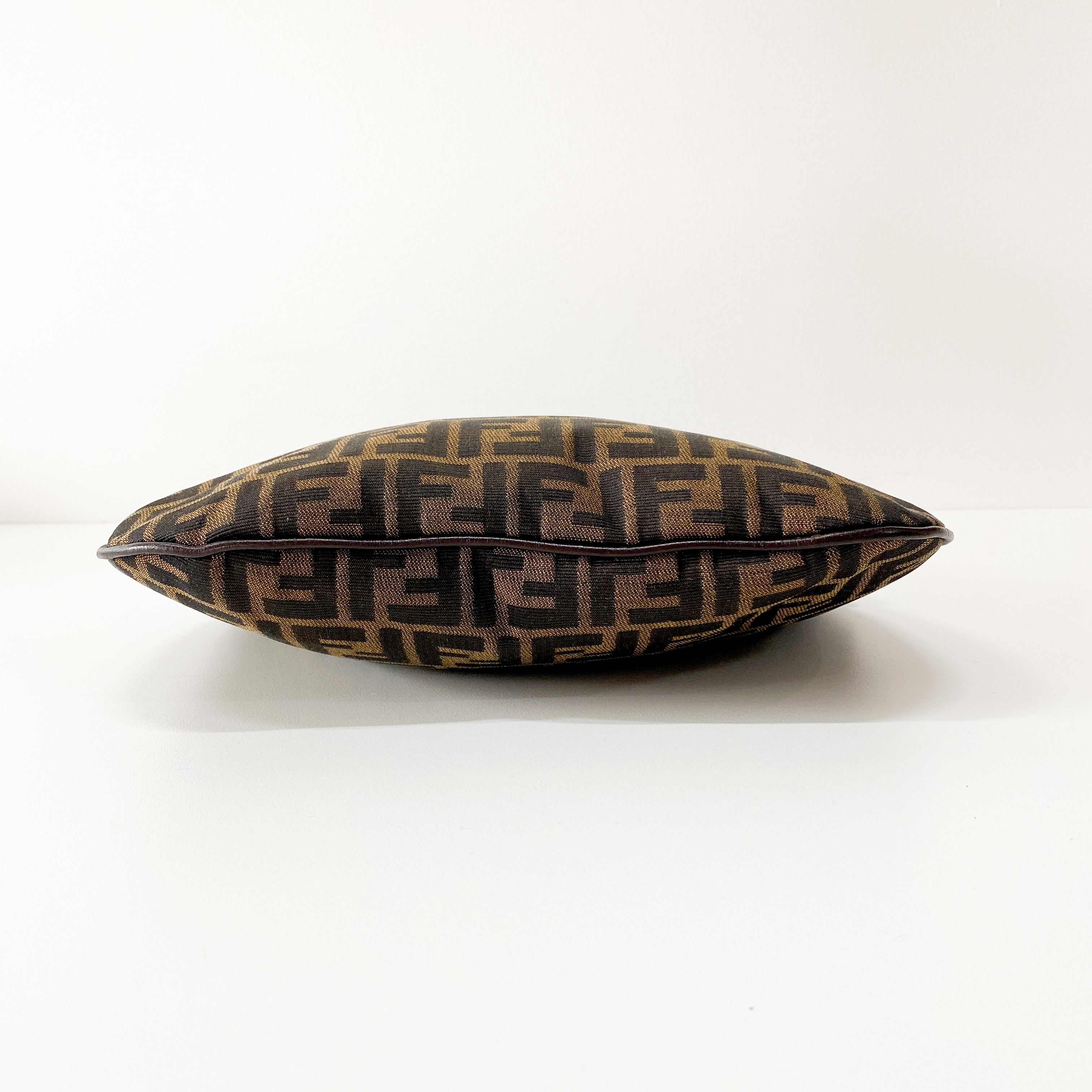 Zucca Brown Canvas Shoulder Bag