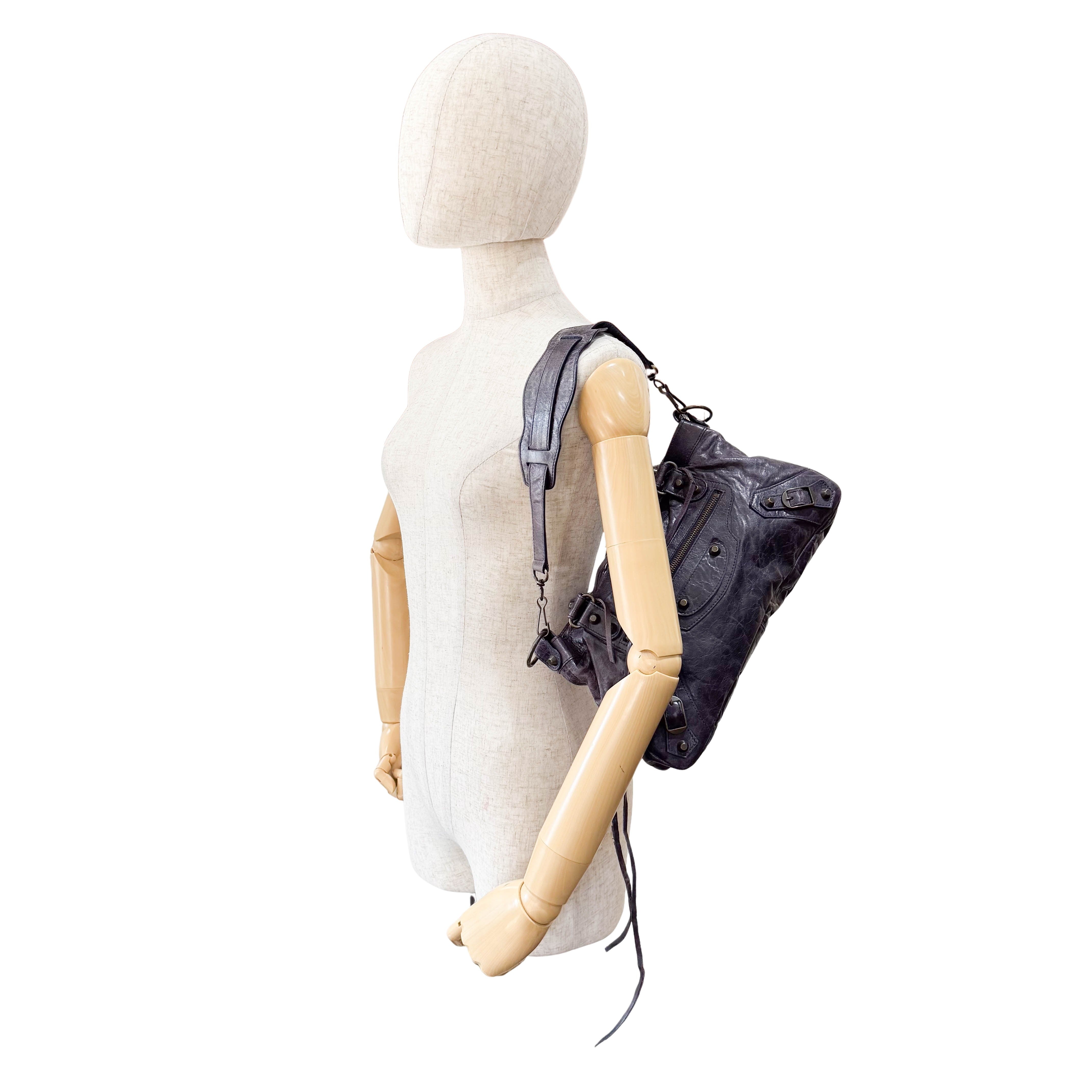 The First Purple Lambskin Leather Two Way Bag