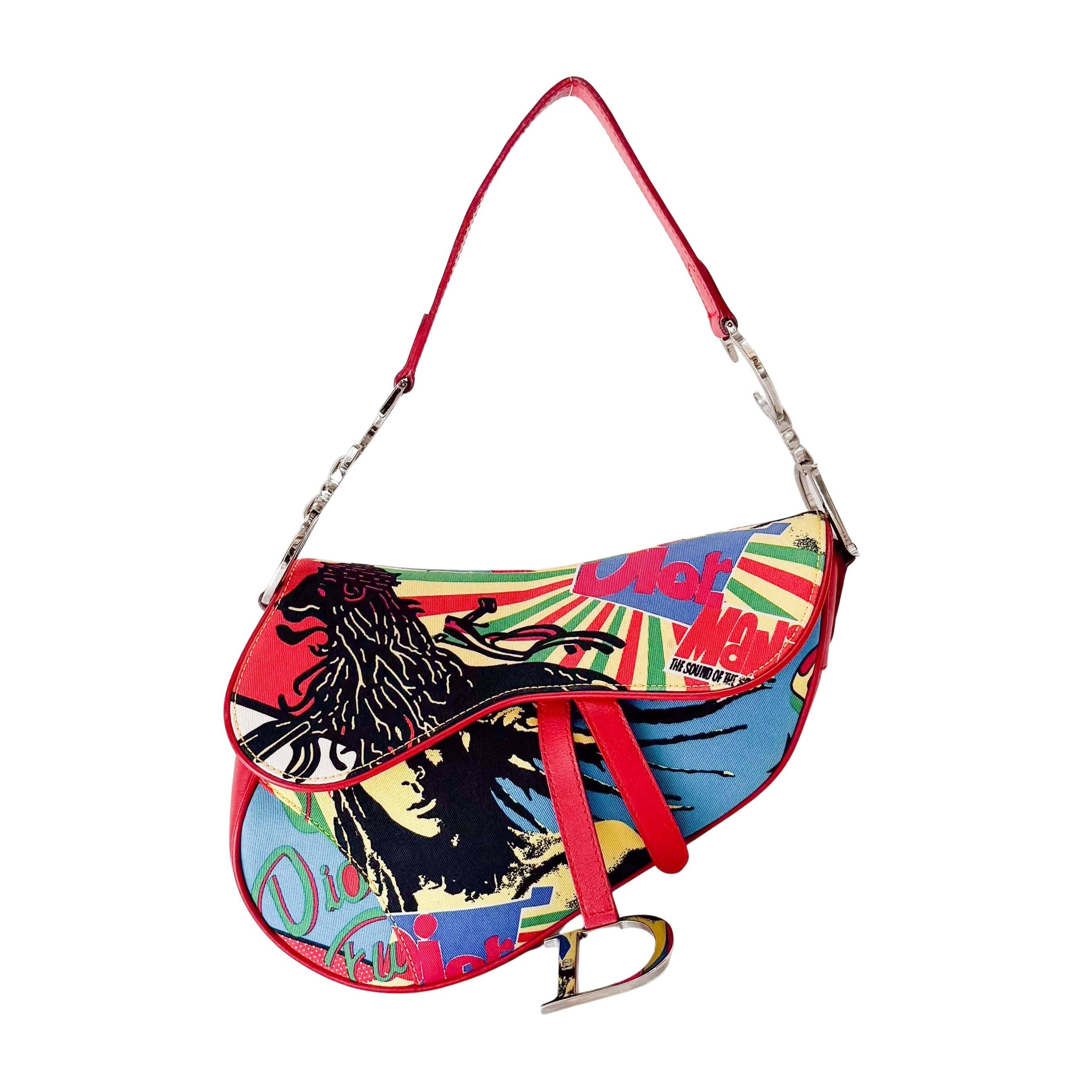 Saddle Bob Marley Multi-Colour Canvas Shoulder Bag