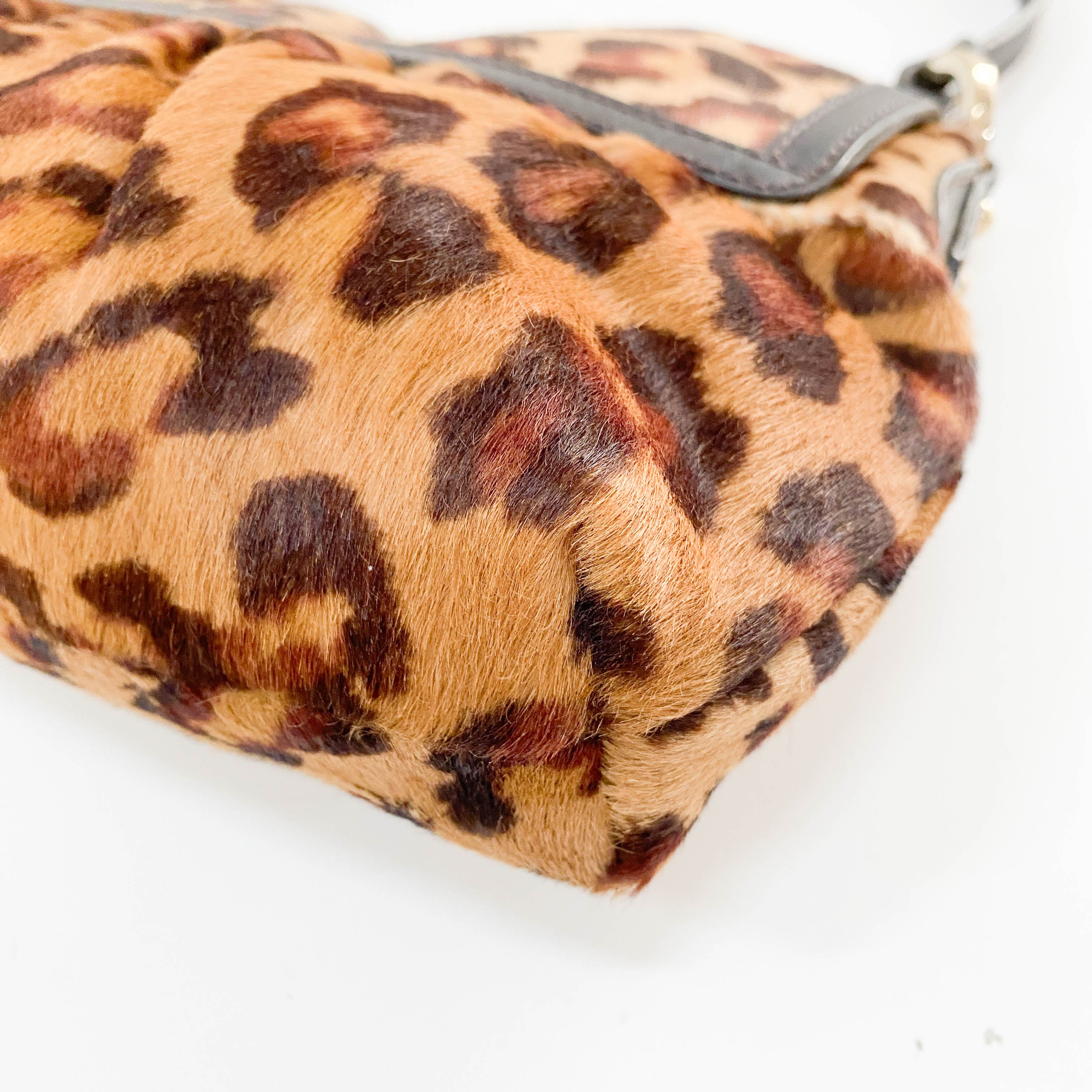 Leopard Pony Hair Shoulder Bag