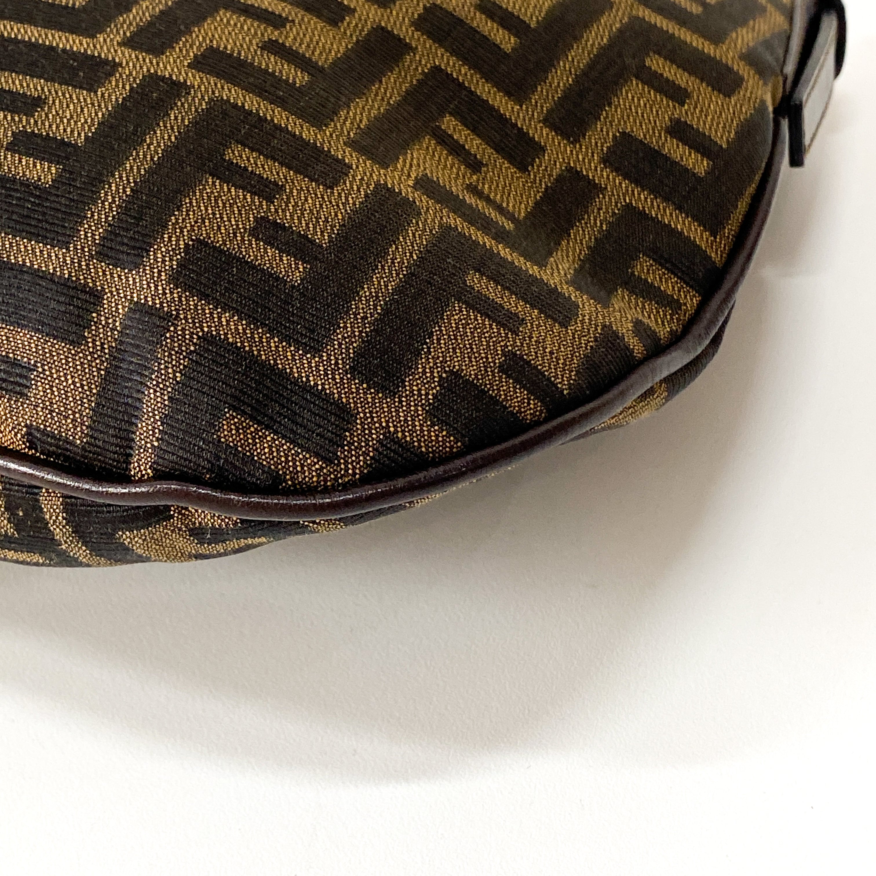 Zucca Brown Canvas Shoulder Bag