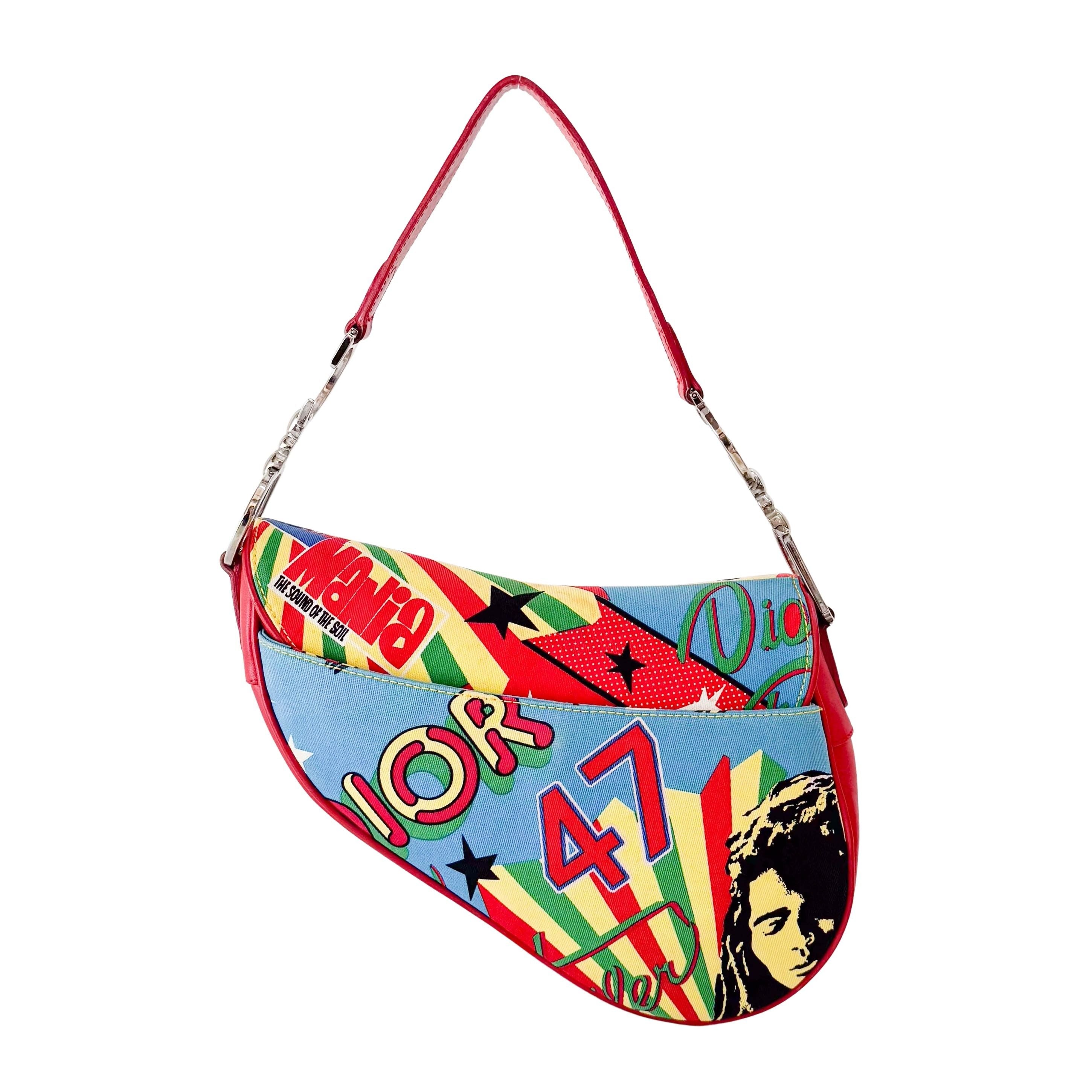 Saddle Bob Marley Multi-Colour Canvas Shoulder Bag