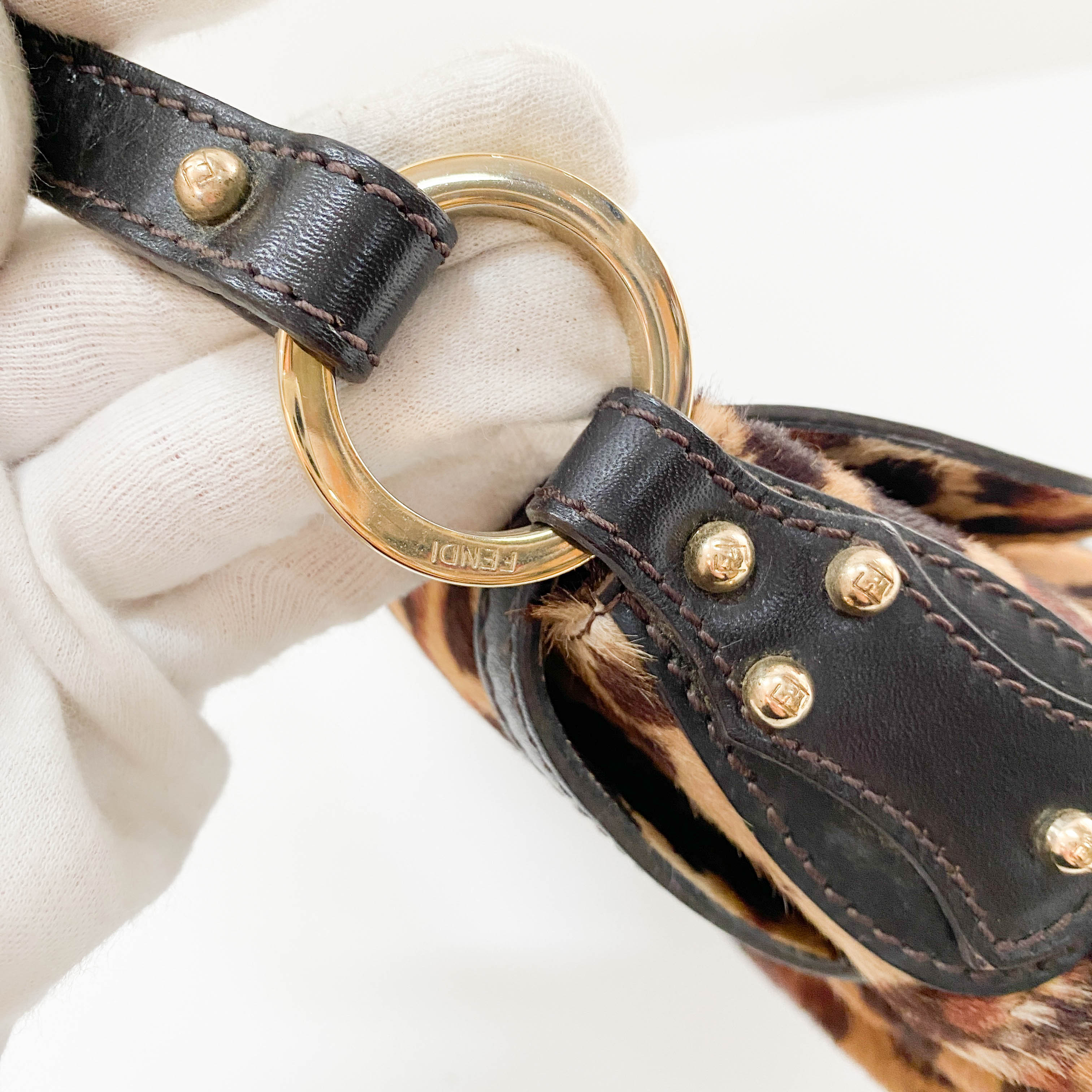 Leopard Pony Hair Shoulder Bag