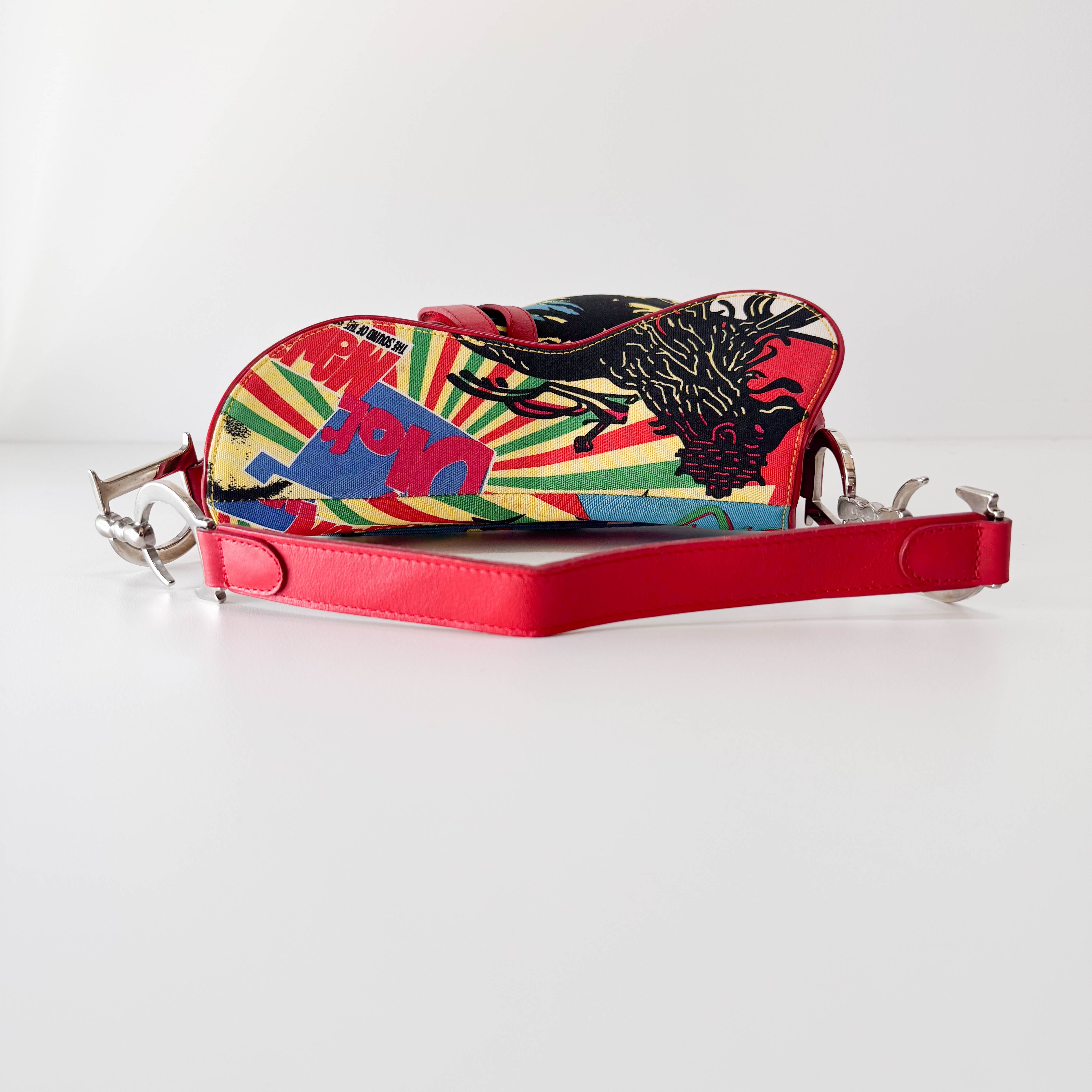 Saddle Bob Marley Multi-Colour Canvas Shoulder Bag
