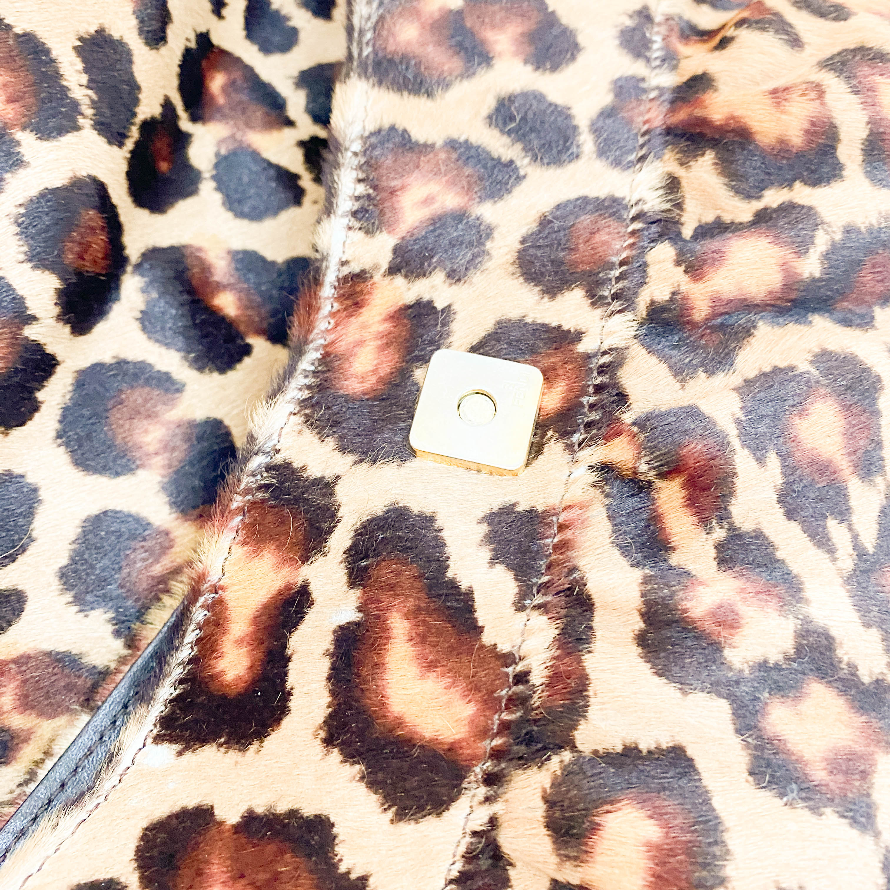 Leopard Pony Hair Shoulder Bag