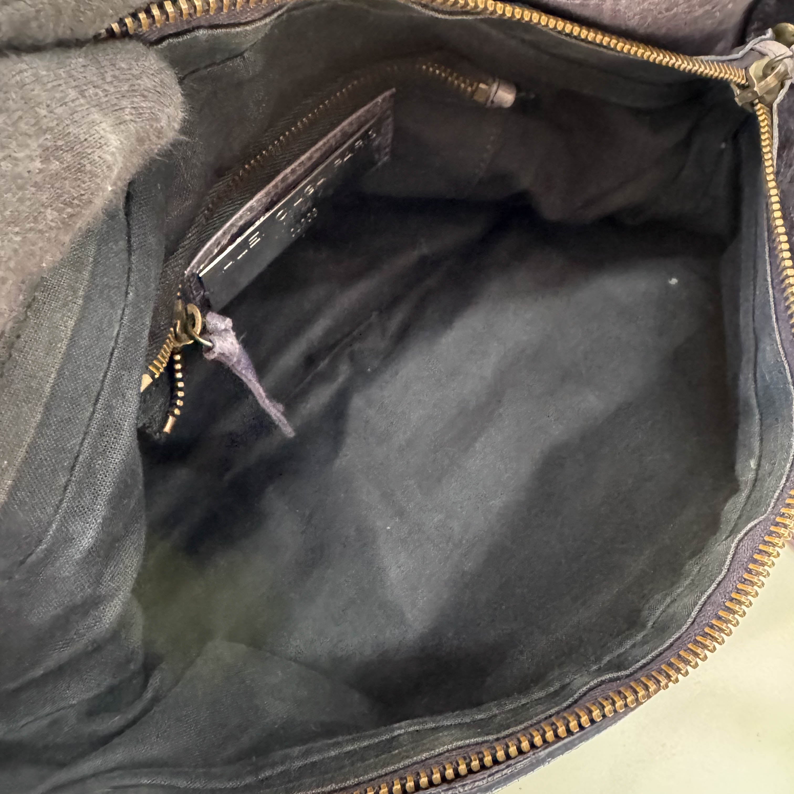 The First Purple Lambskin Leather Two Way Bag