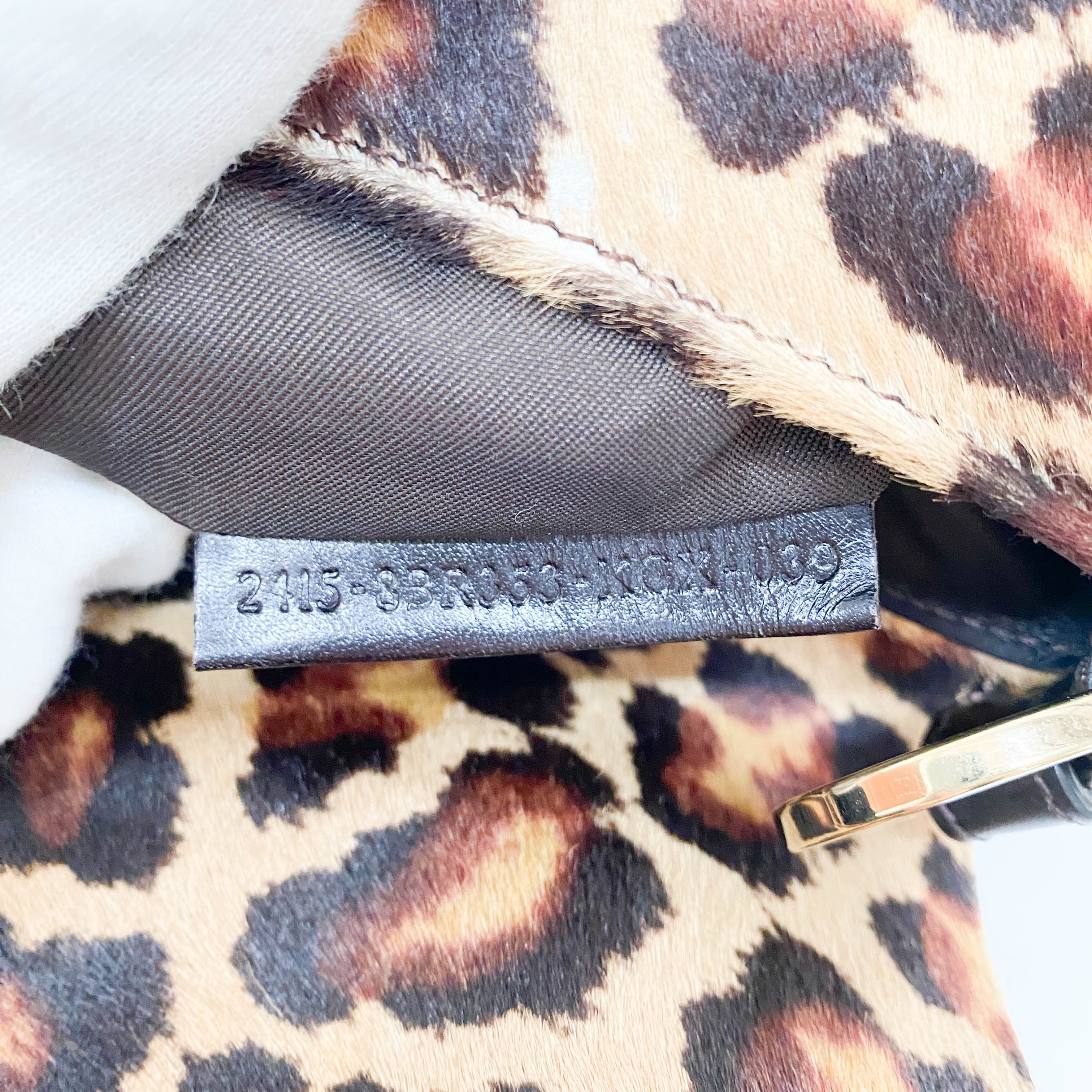 Leopard Pony Hair Shoulder Bag