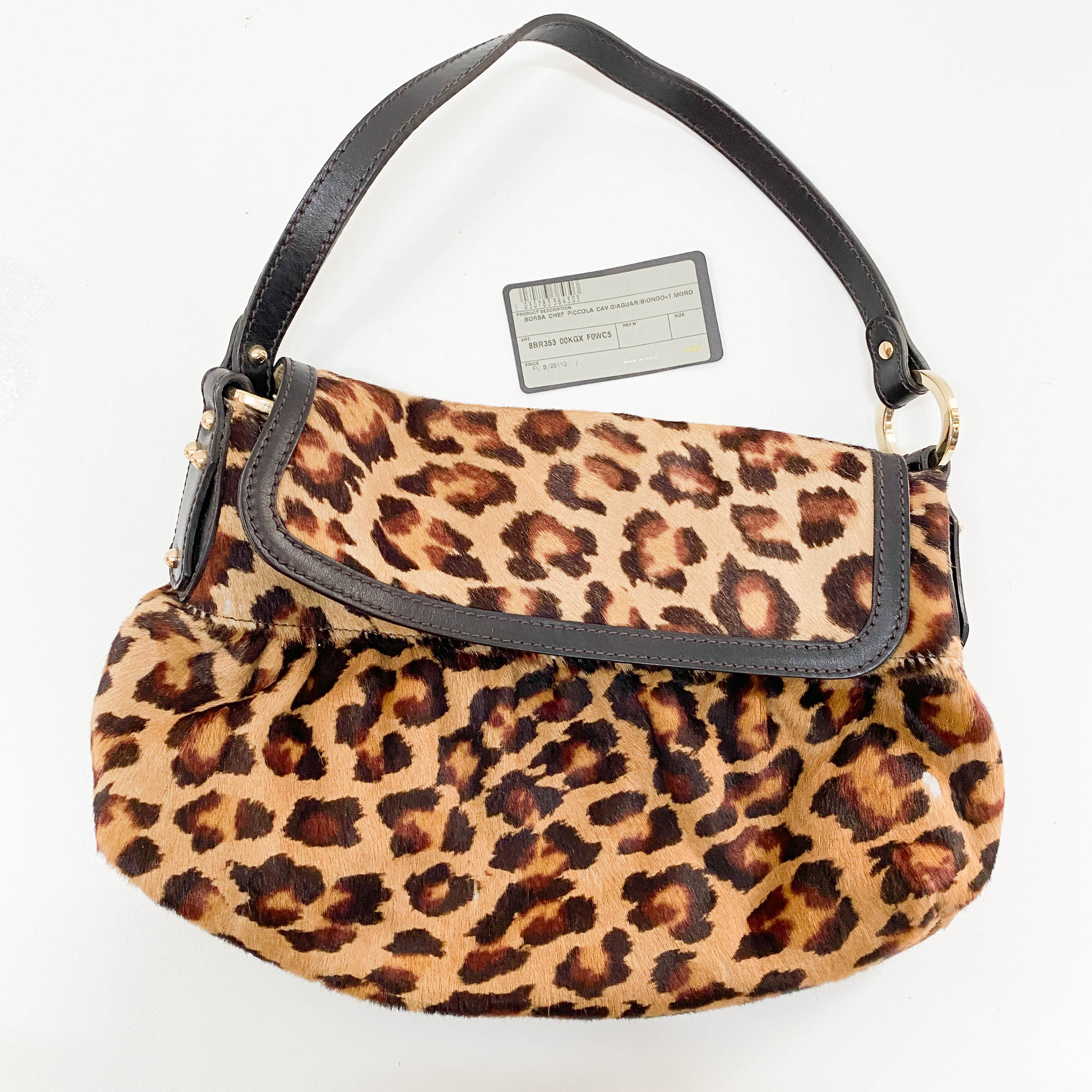 Leopard Pony Hair Shoulder Bag