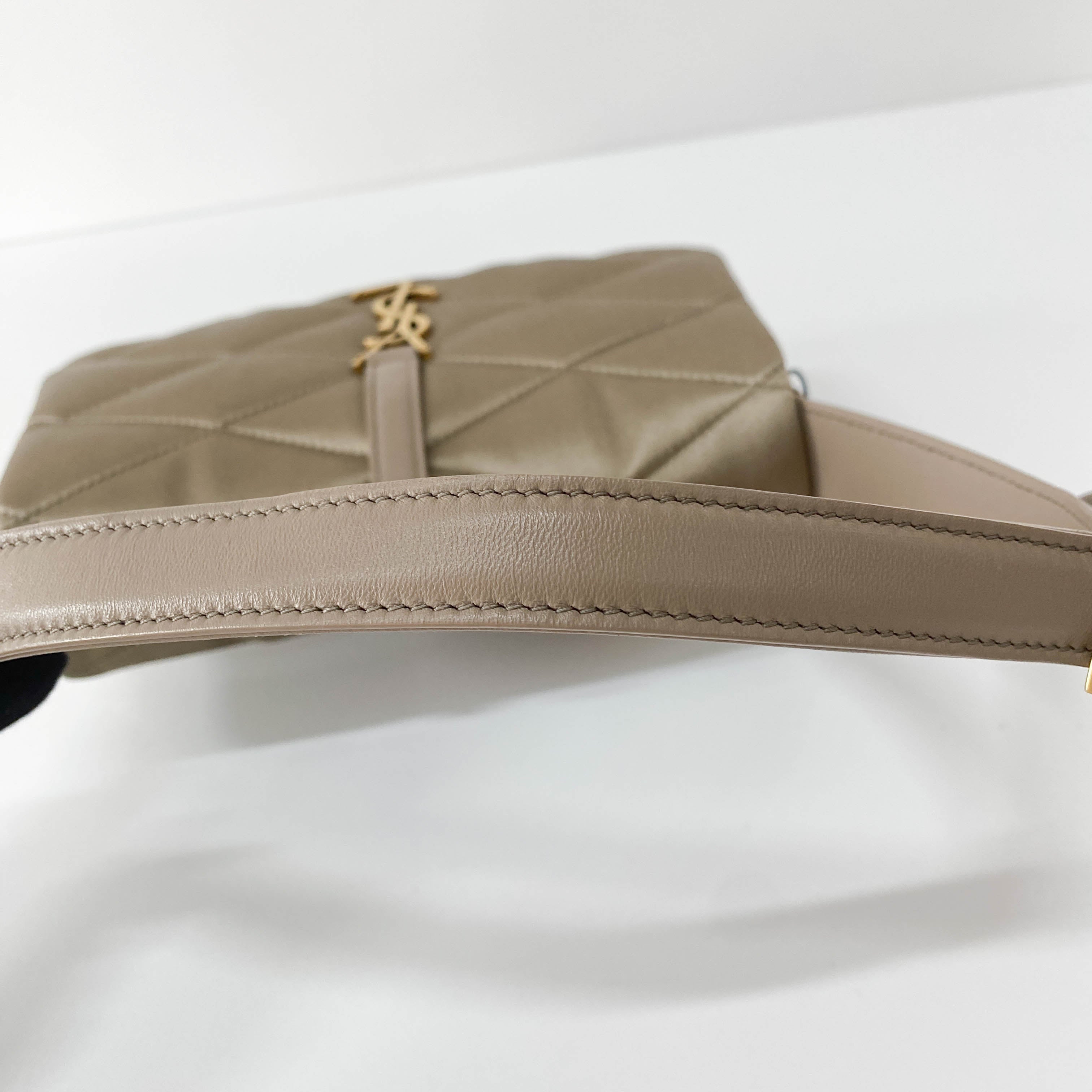 LE 5 À 7 Puffer Gold Satin Shoulder Bag