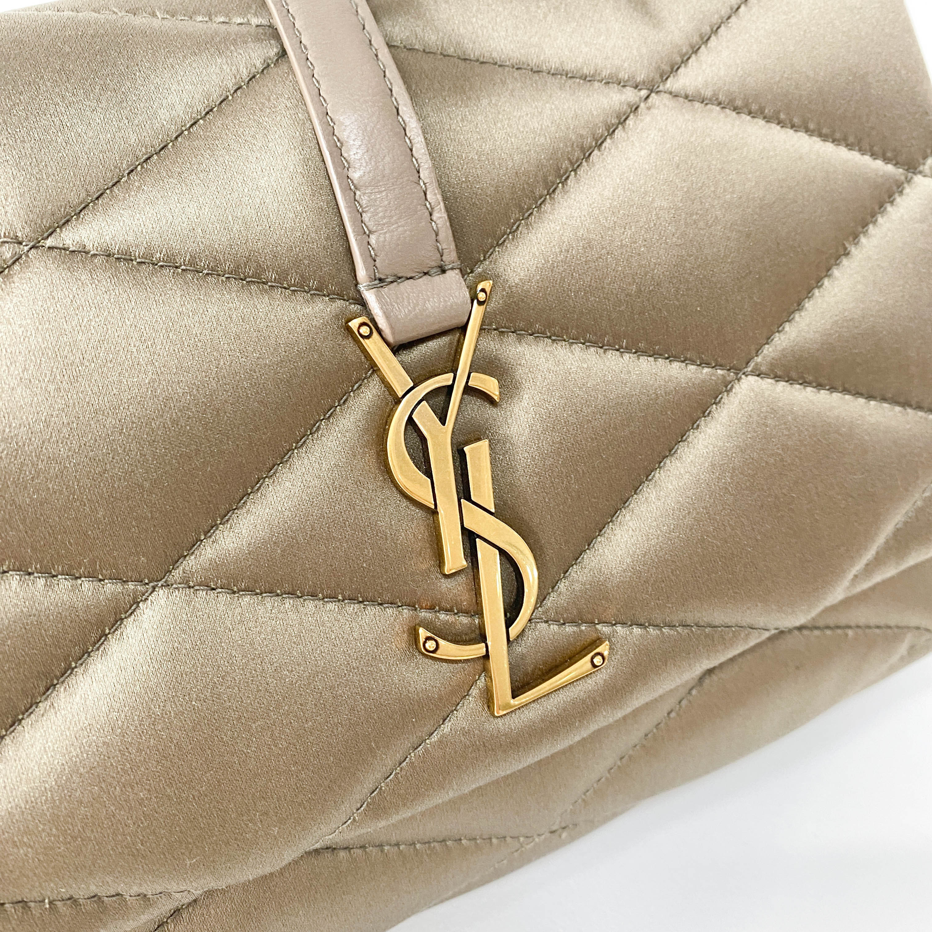 LE 5 À 7 Puffer Gold Satin Shoulder Bag