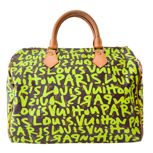 LV x Stephen Sprouse Green Graffiti Speedy 30 Bag