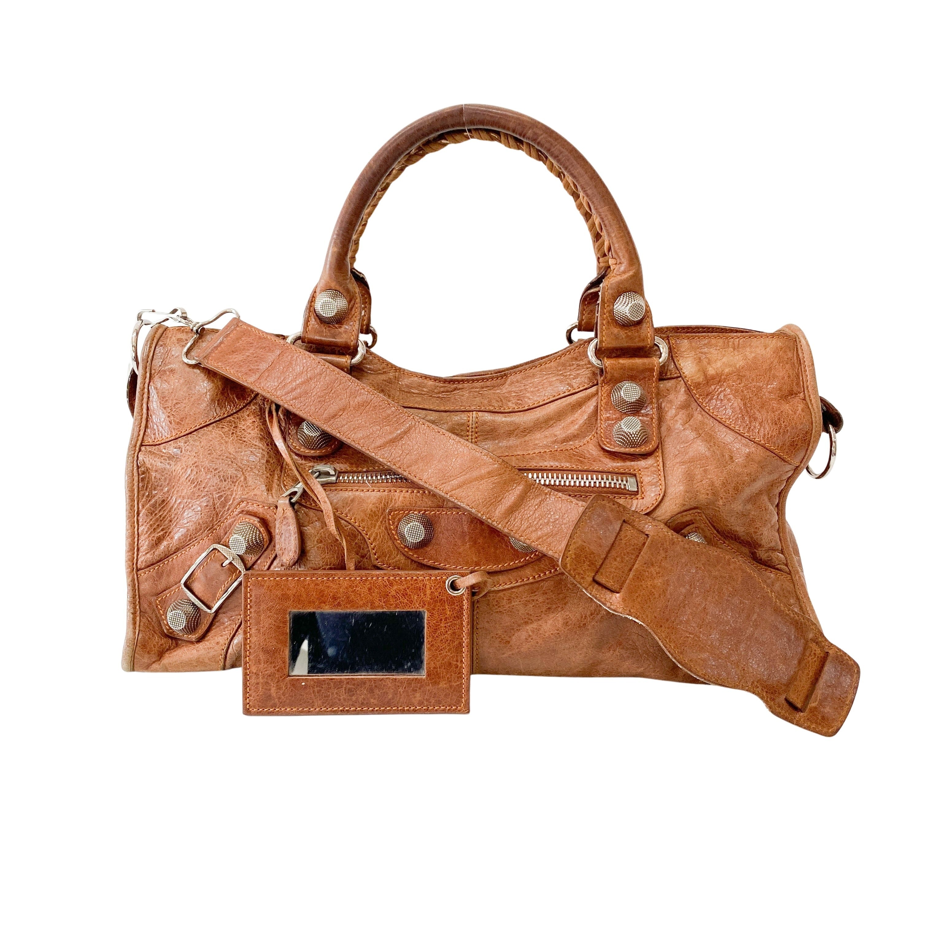 Parttime Brown Leather Handle Bag