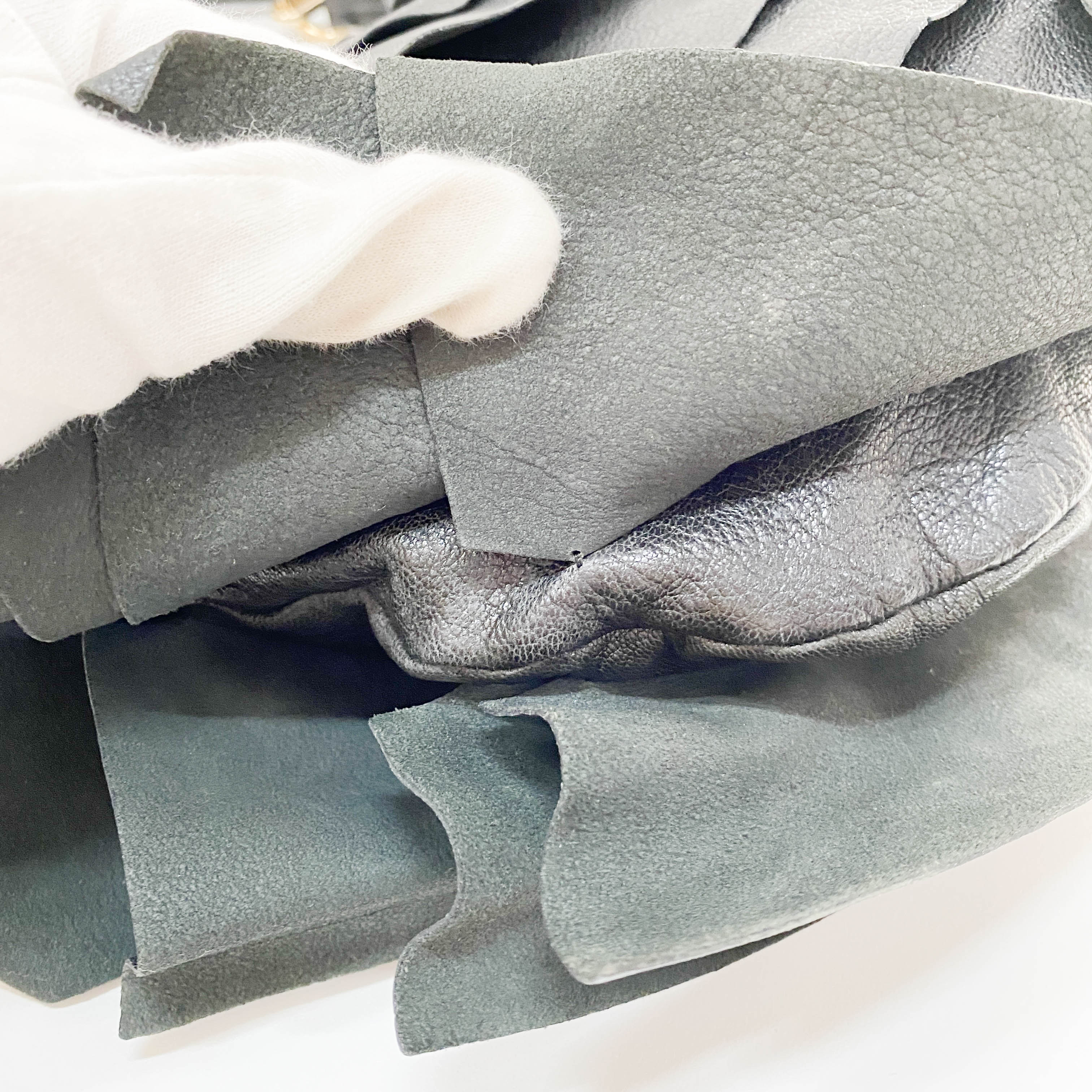 Saint Tropez Black Leather Shoulder Bag