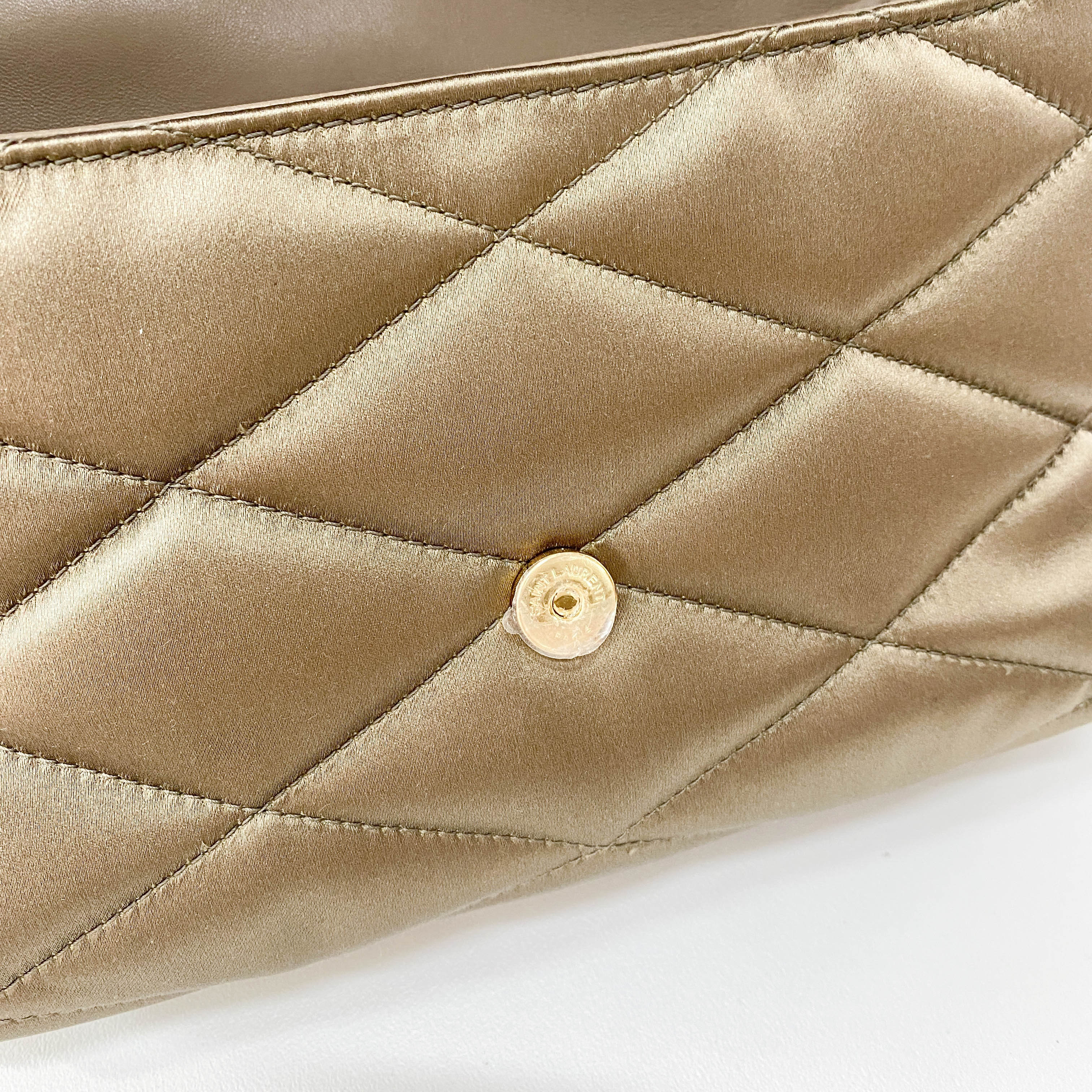 LE 5 À 7 Puffer Gold Satin Shoulder Bag
