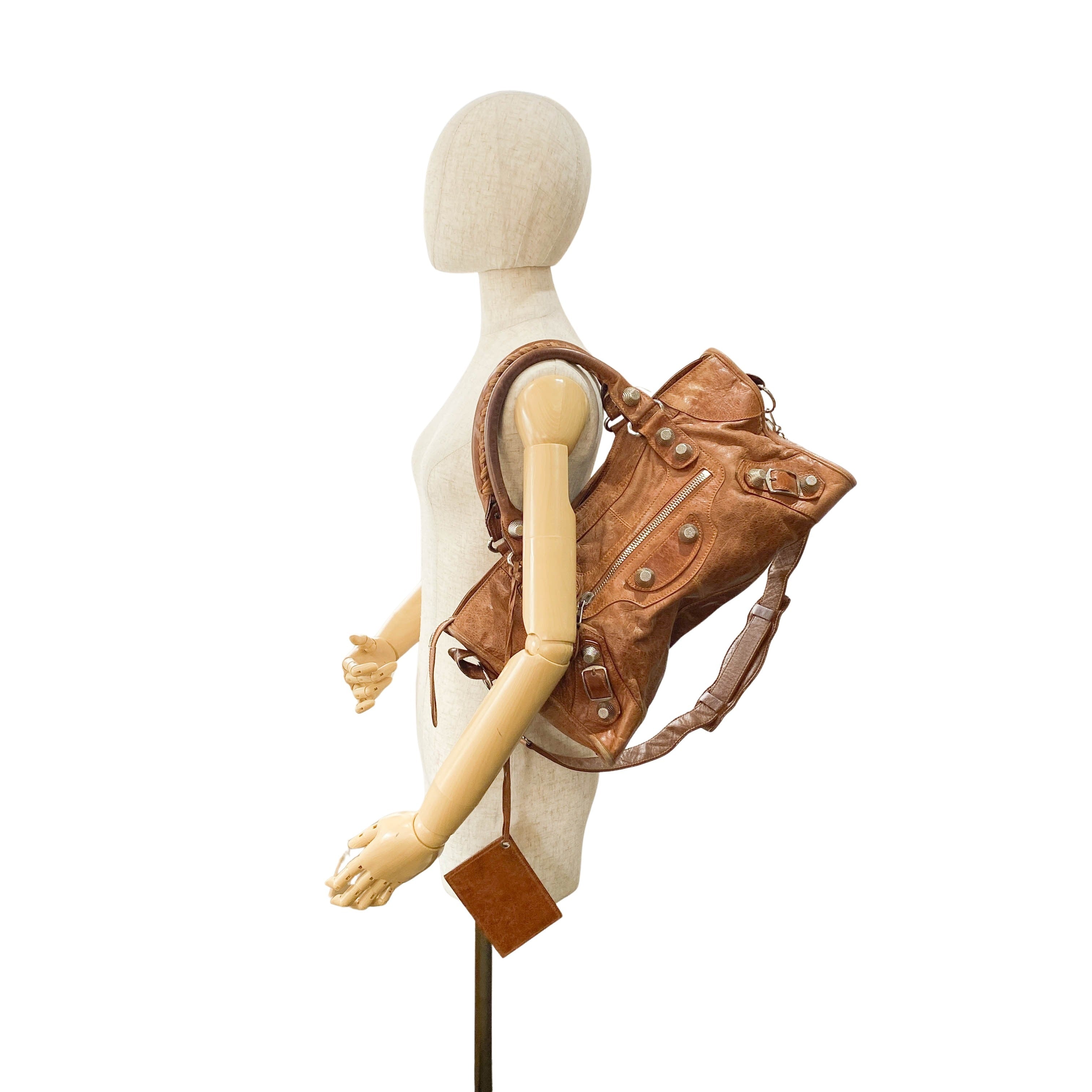 Parttime Brown Leather Handle Bag