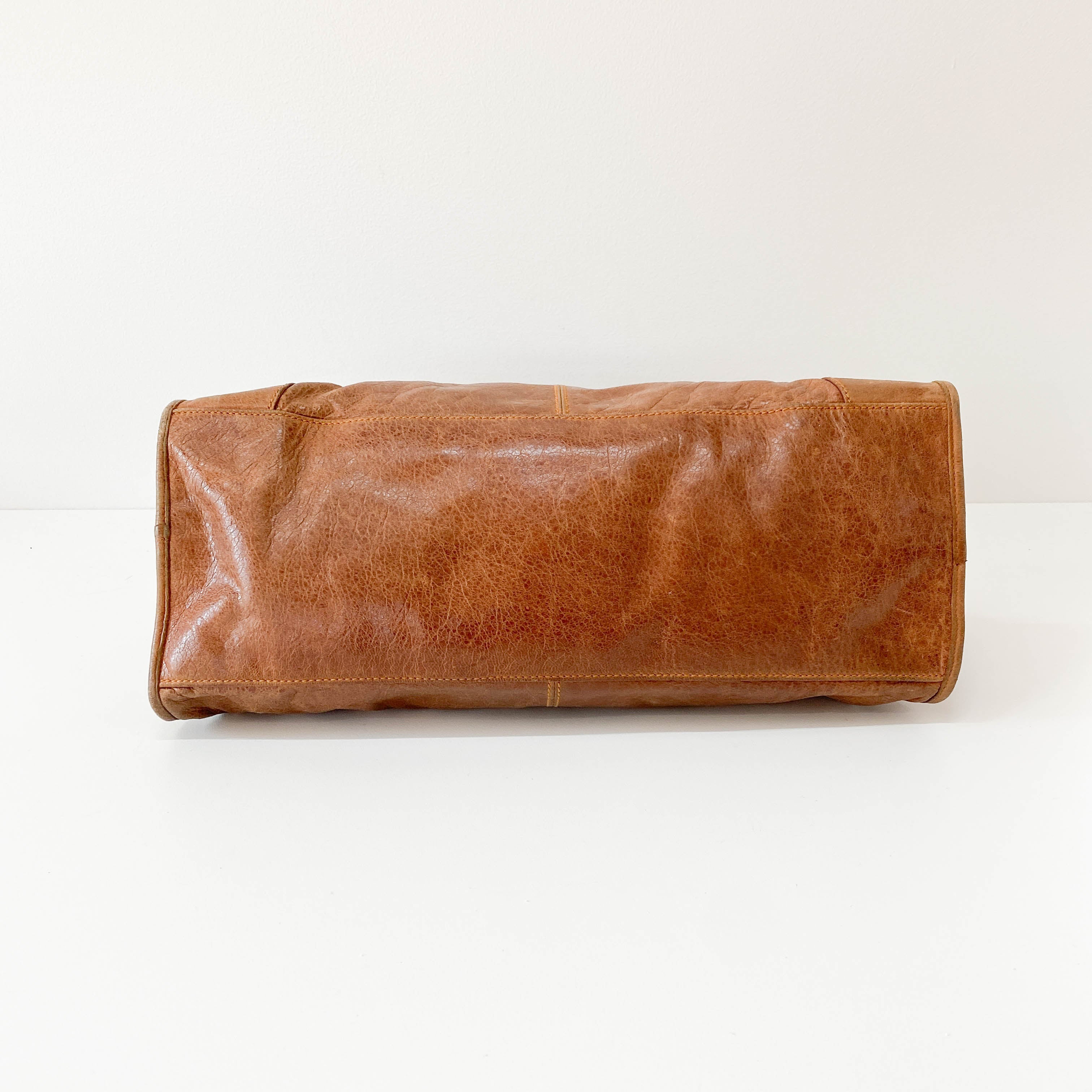 Parttime Brown Leather Handle Bag