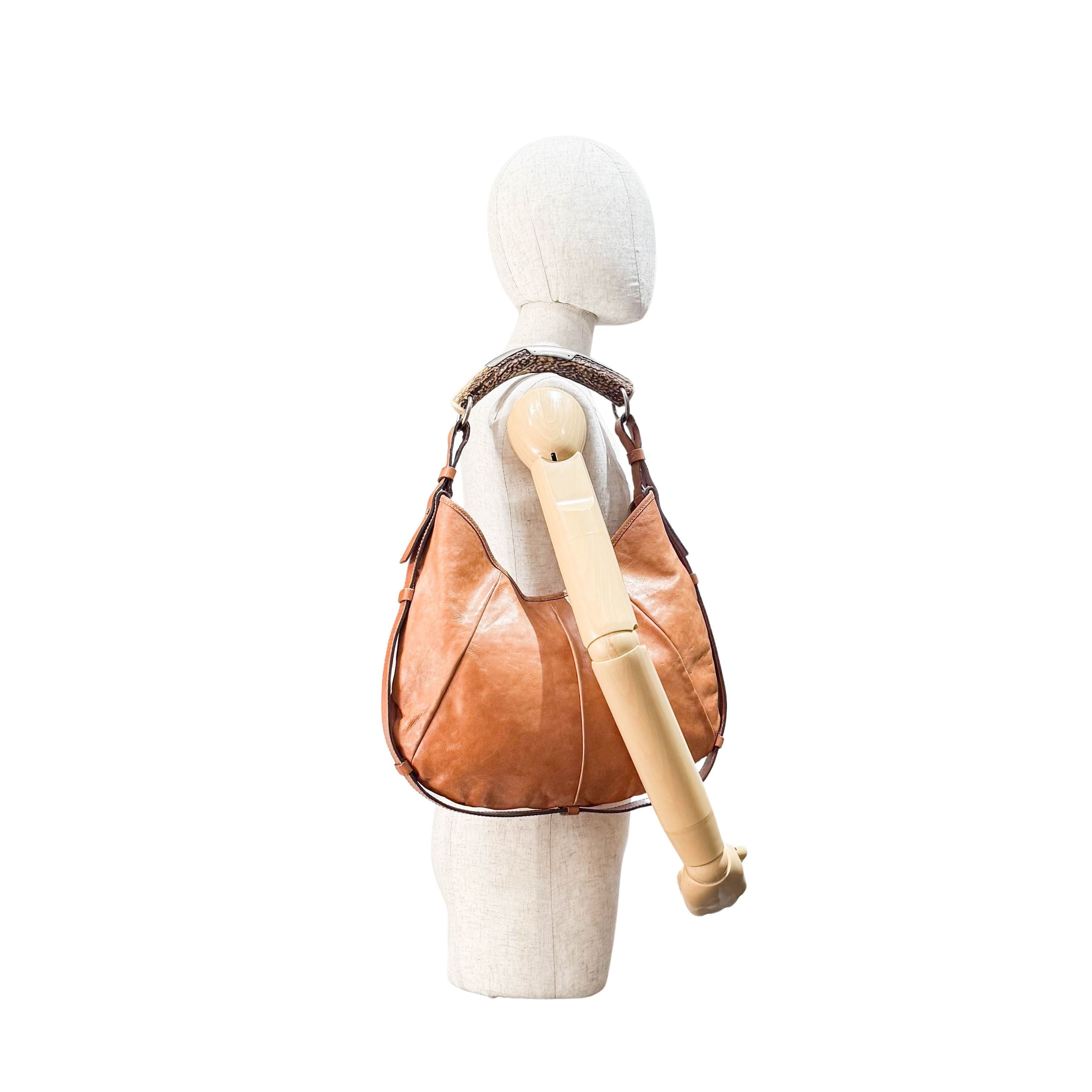 Mombasa Brown Leather Shoulder Bag