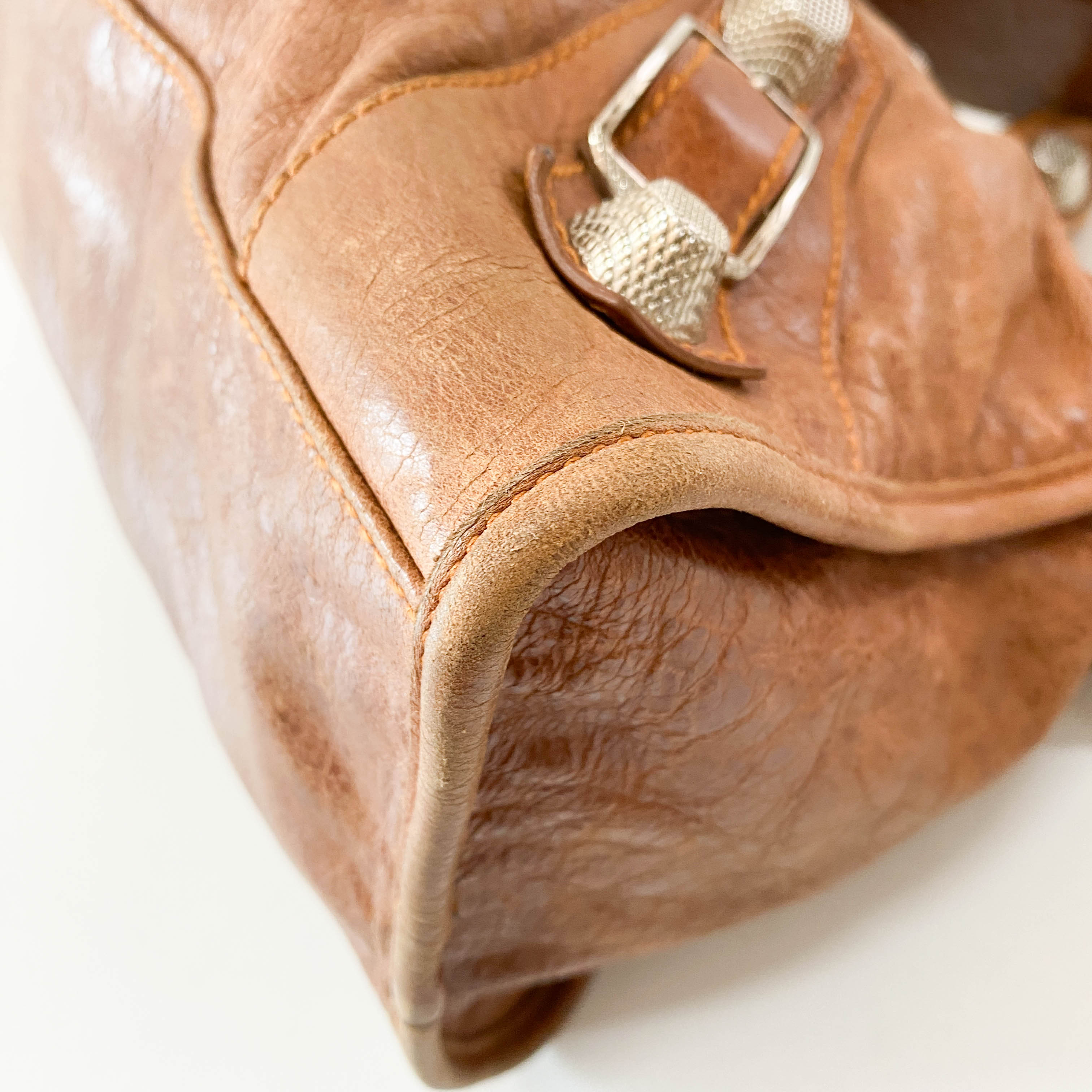 Parttime Brown Leather Handle Bag