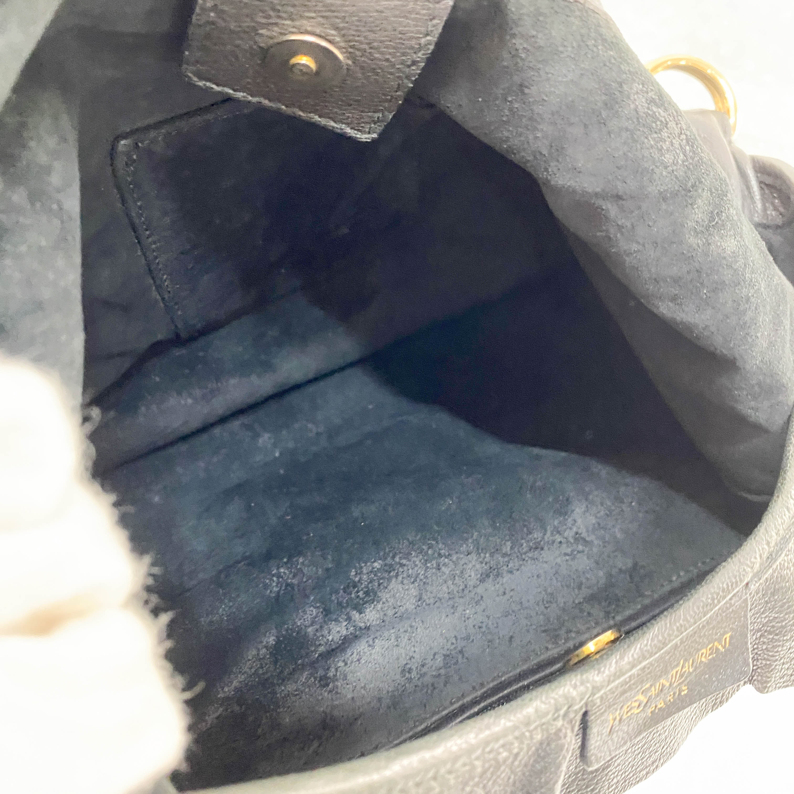 Saint Tropez Black Leather Shoulder Bag