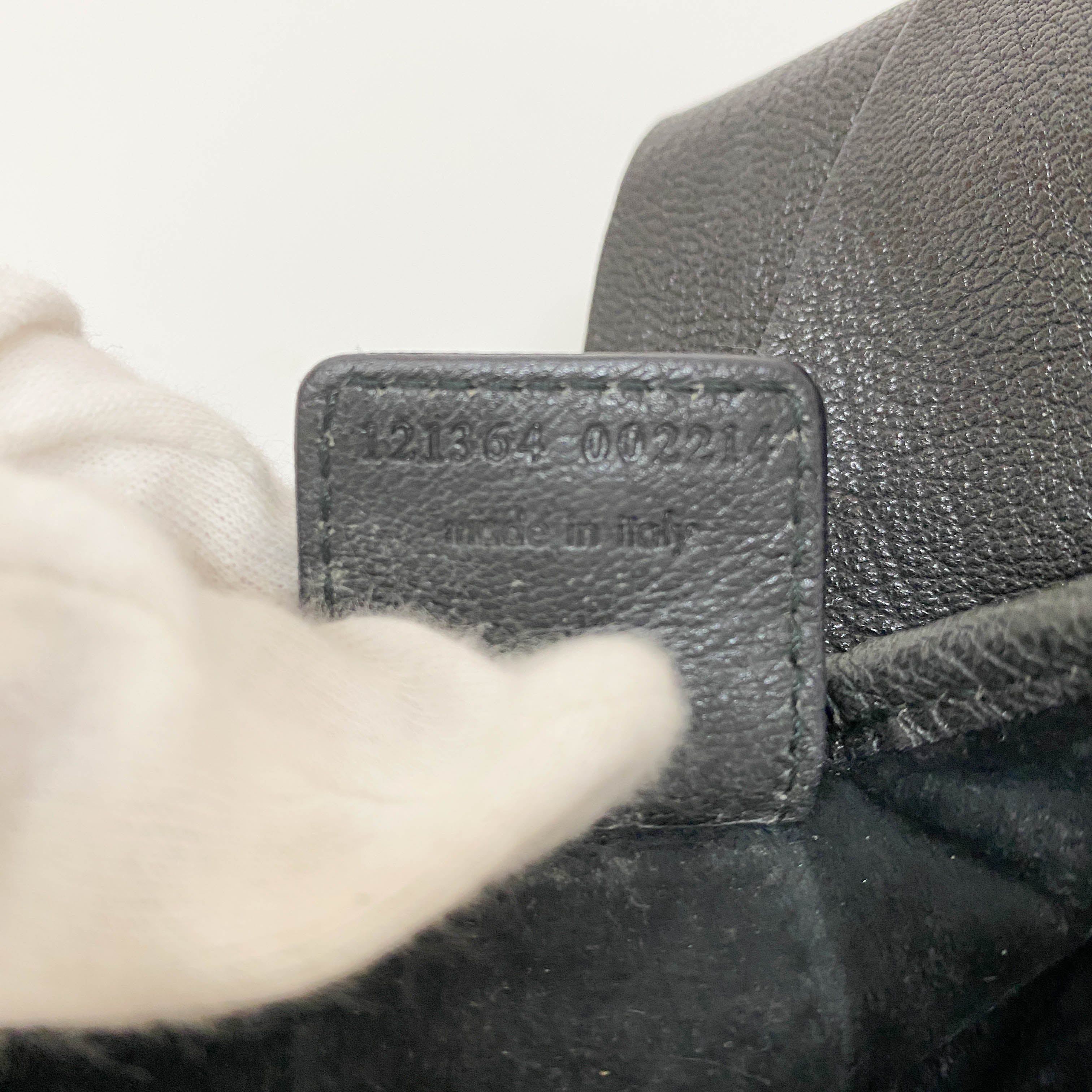 Saint Tropez Black Leather Shoulder Bag