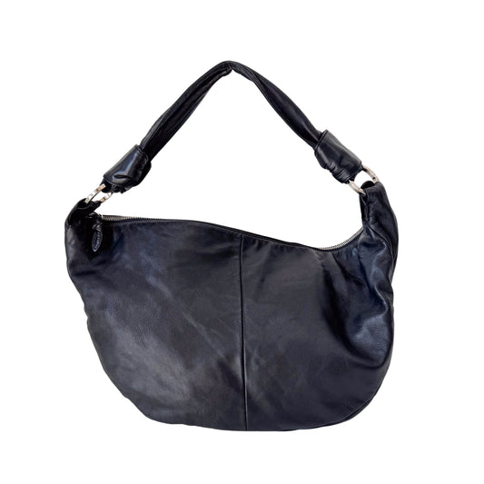 Black Nappa Leather Shoulder Bag