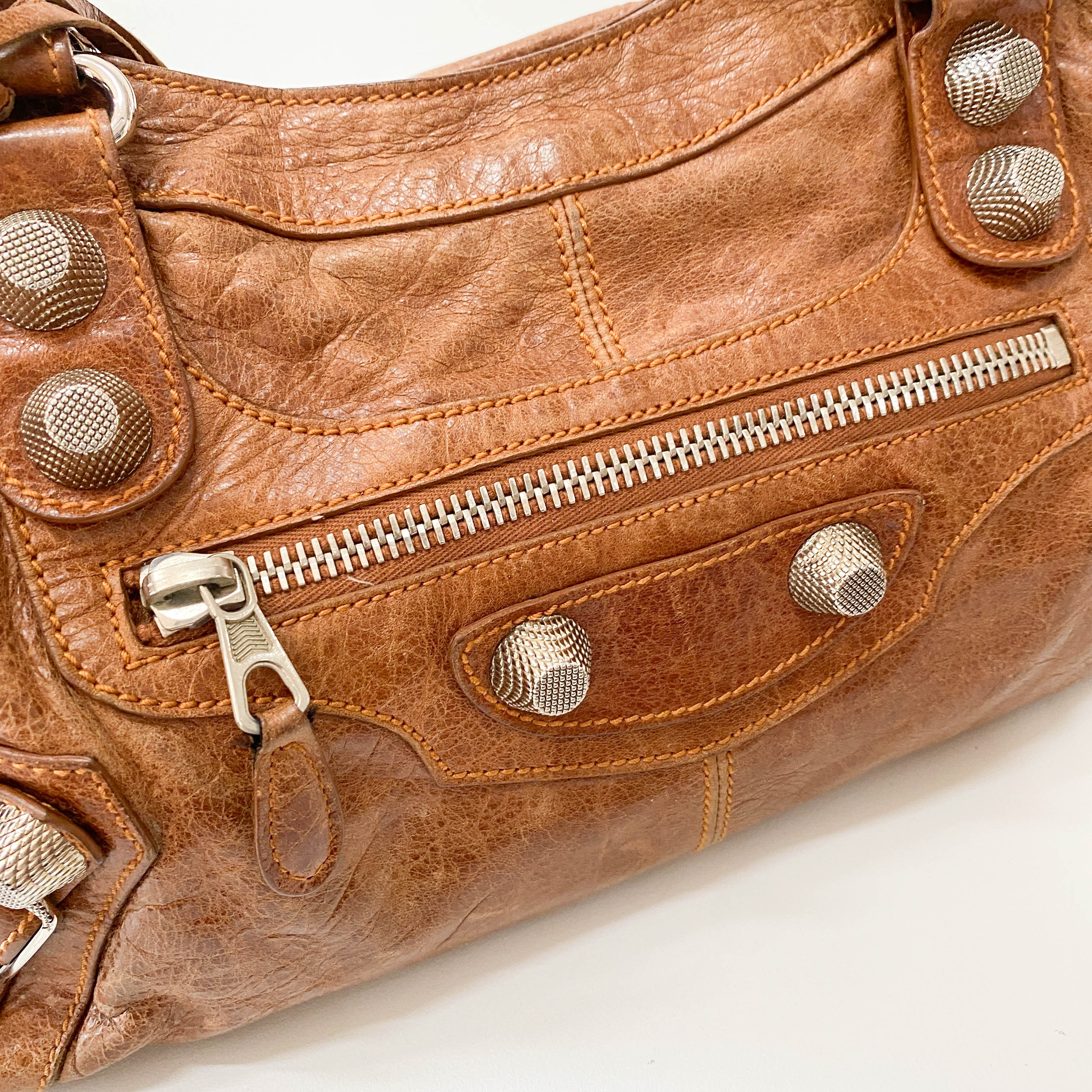 Parttime Brown Leather Handle Bag