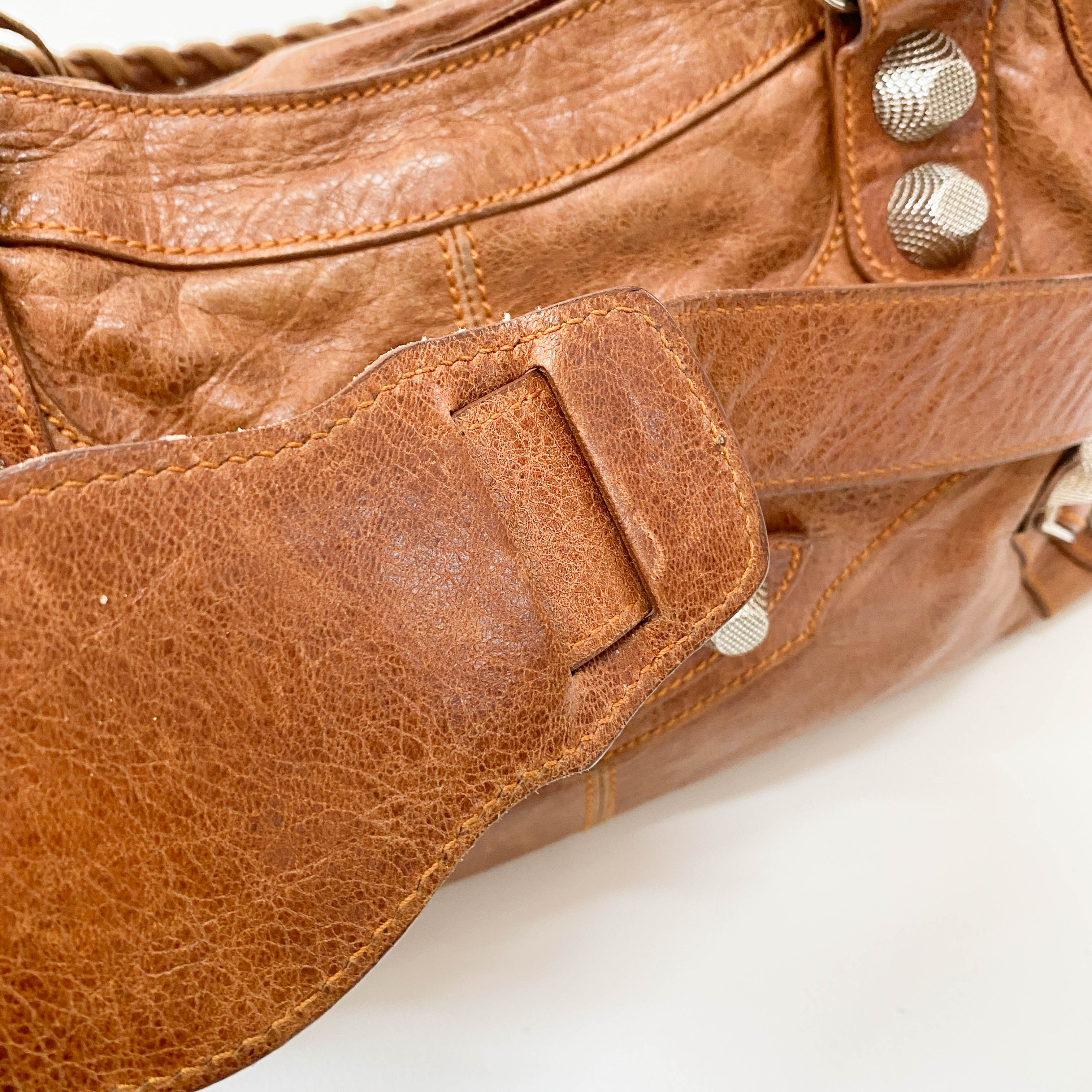 Parttime Brown Leather Handle Bag