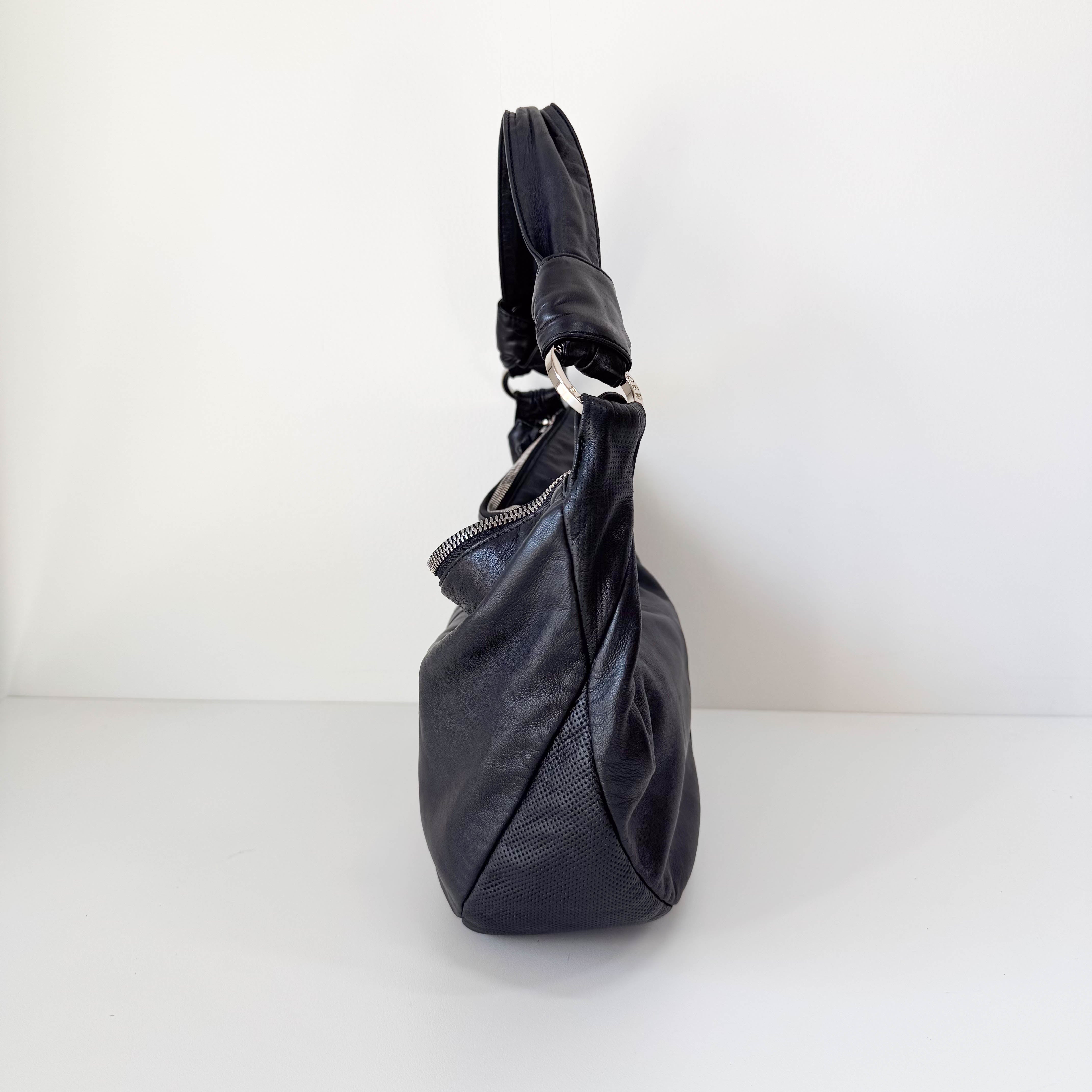 Black Nappa Leather Shoulder Bag