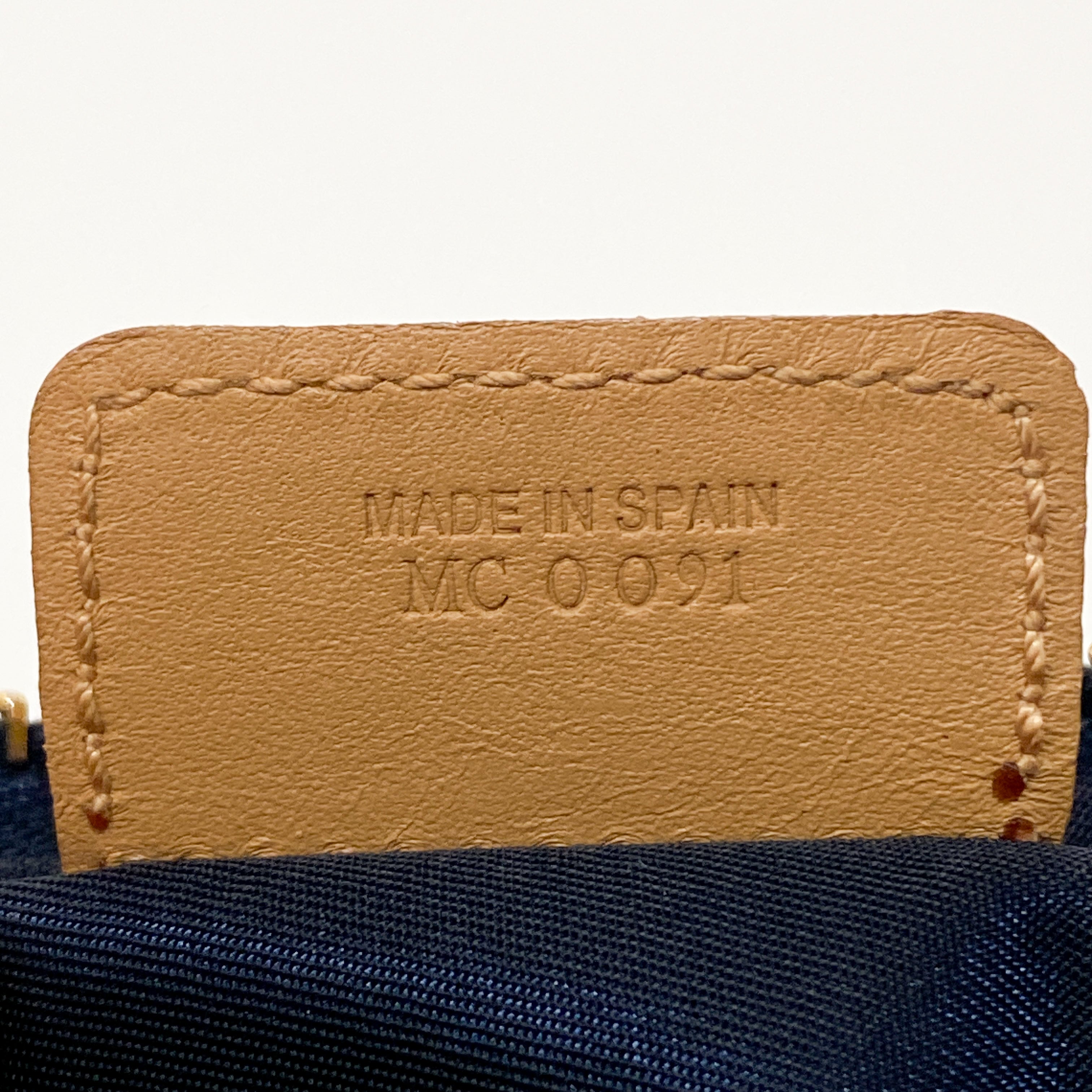 Saddle Light Blue Cotton & Sequin Shoulder Bag