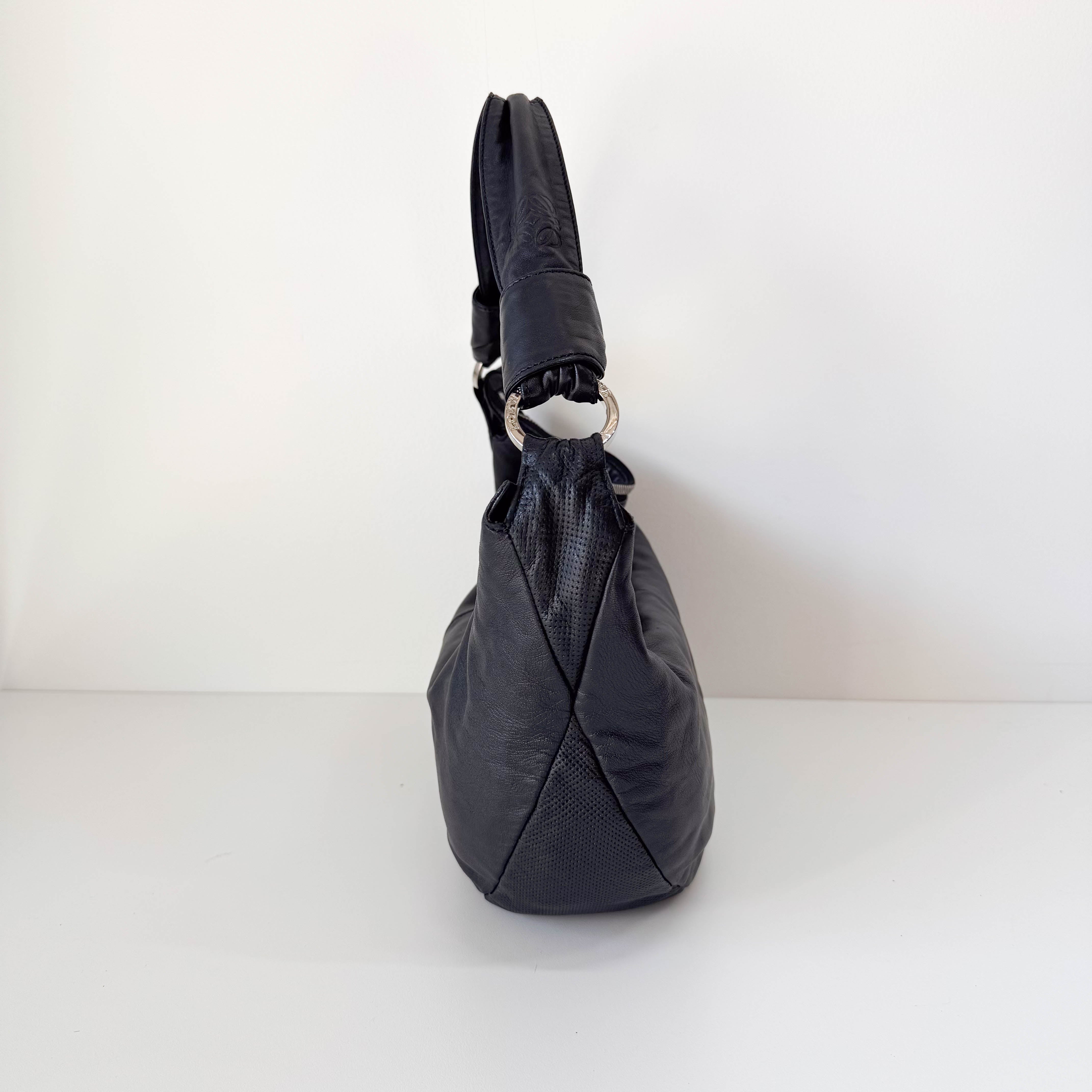 Black Nappa Leather Shoulder Bag