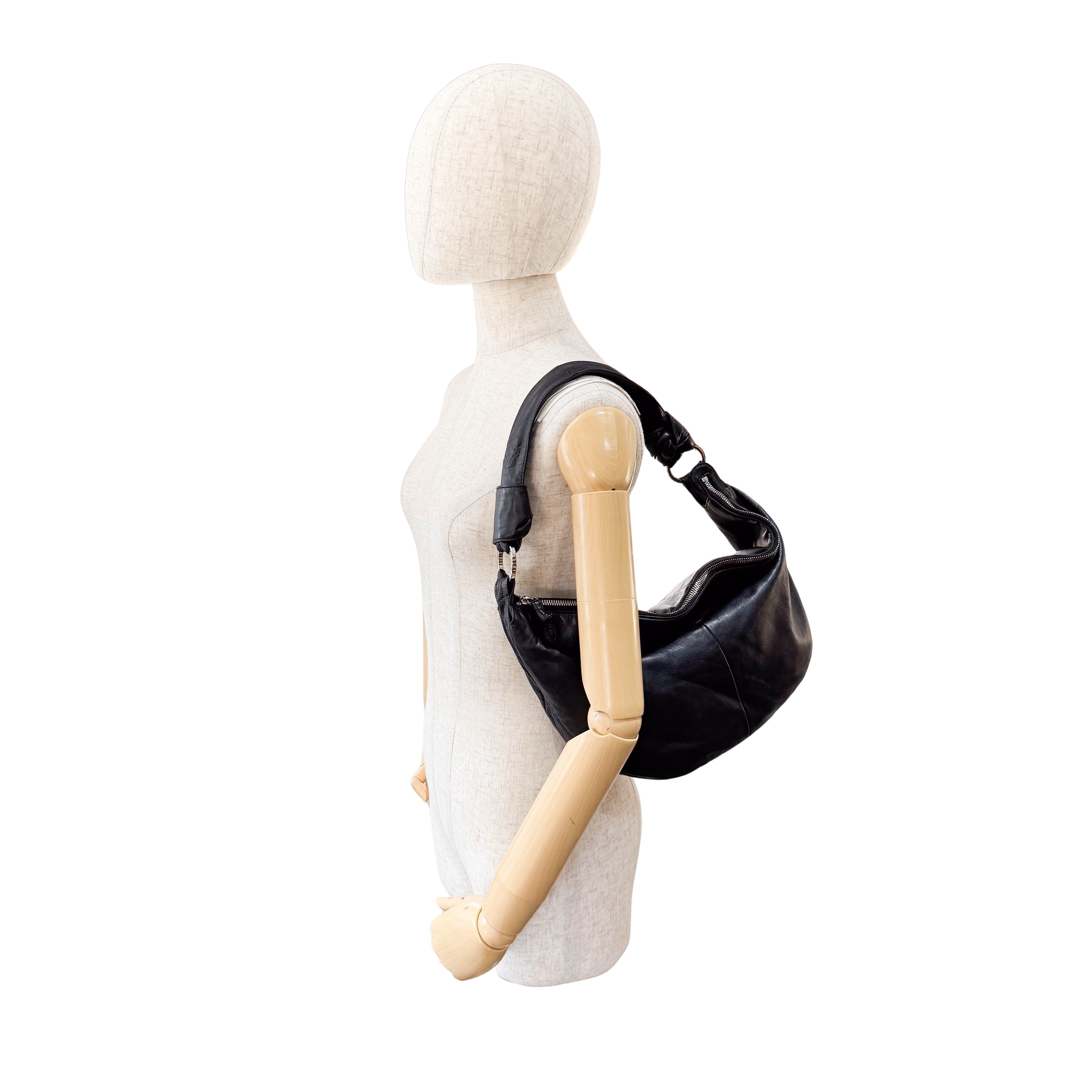 Black Nappa Leather Shoulder Bag