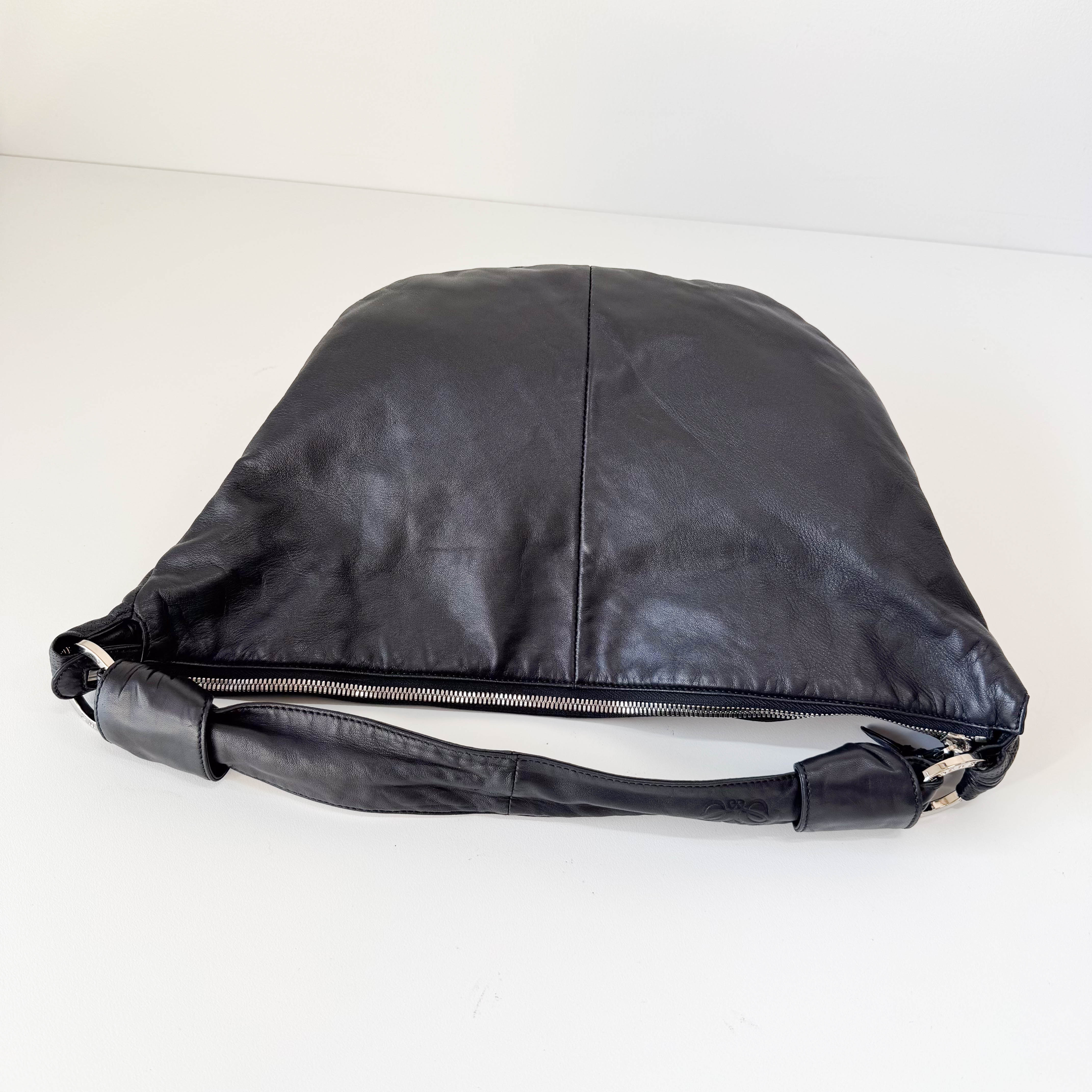 Black Nappa Leather Shoulder Bag