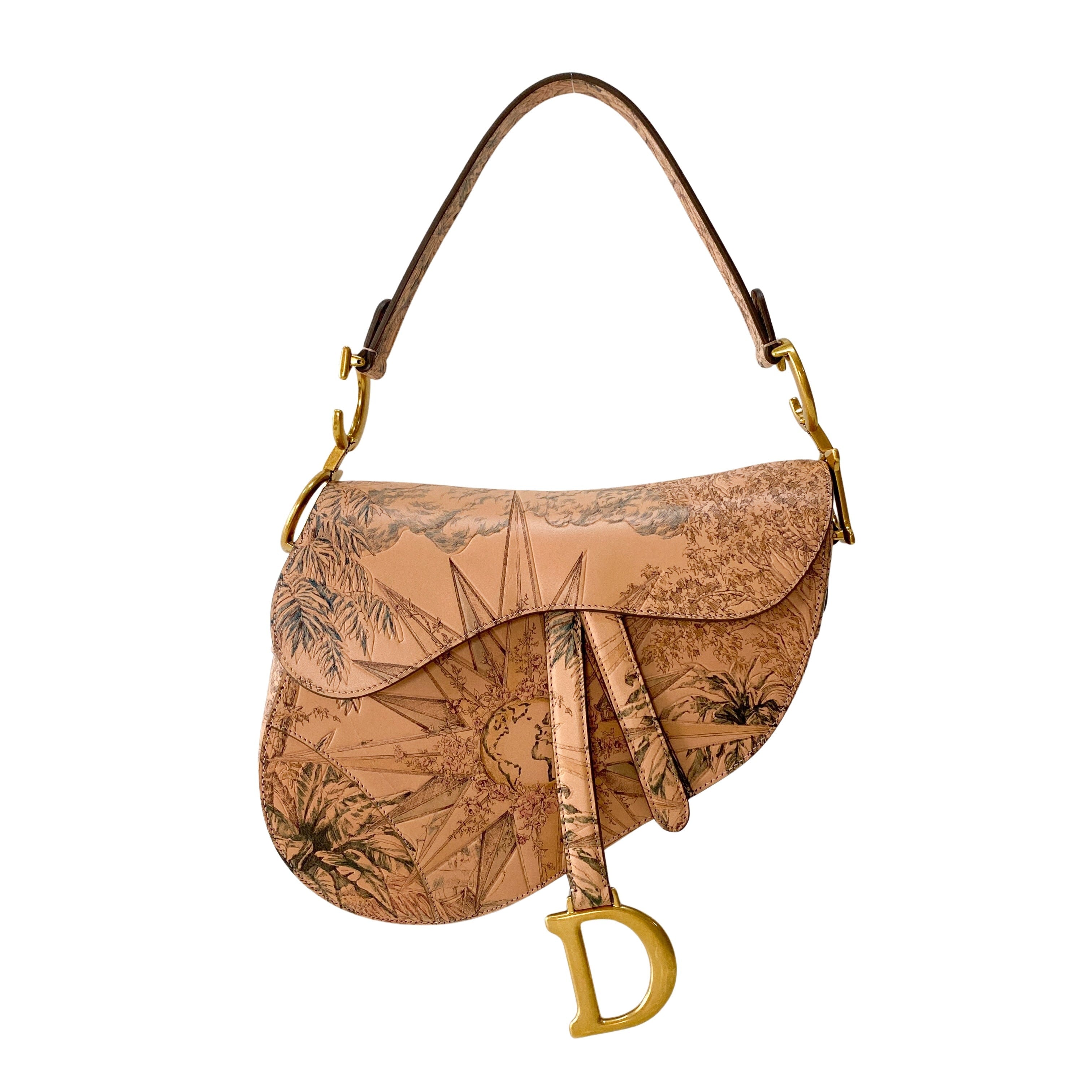 Saddle Galliano Globe Special Edition Pink Calfskin Bag