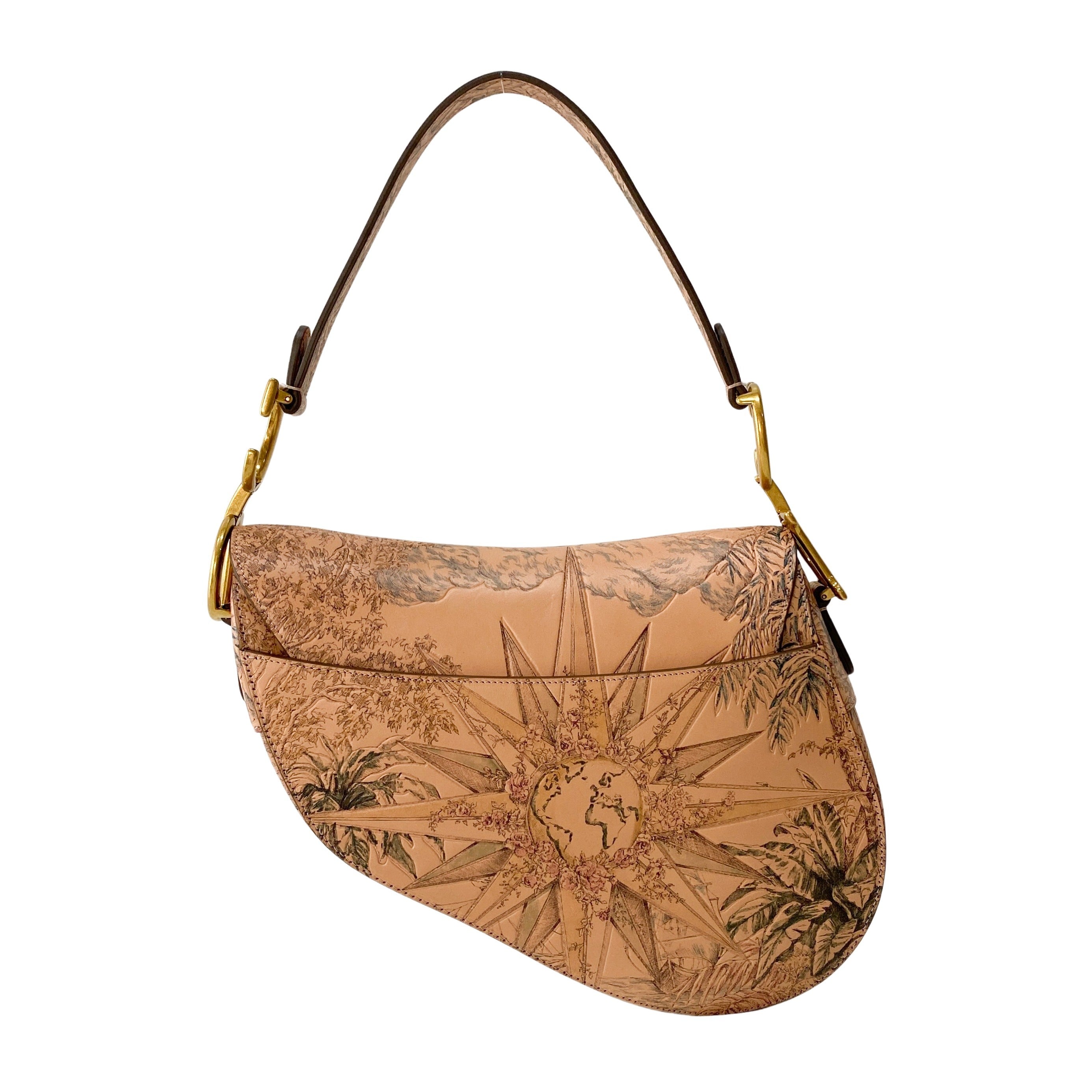 Saddle Galliano Globe Special Edition Pink Calfskin Bag