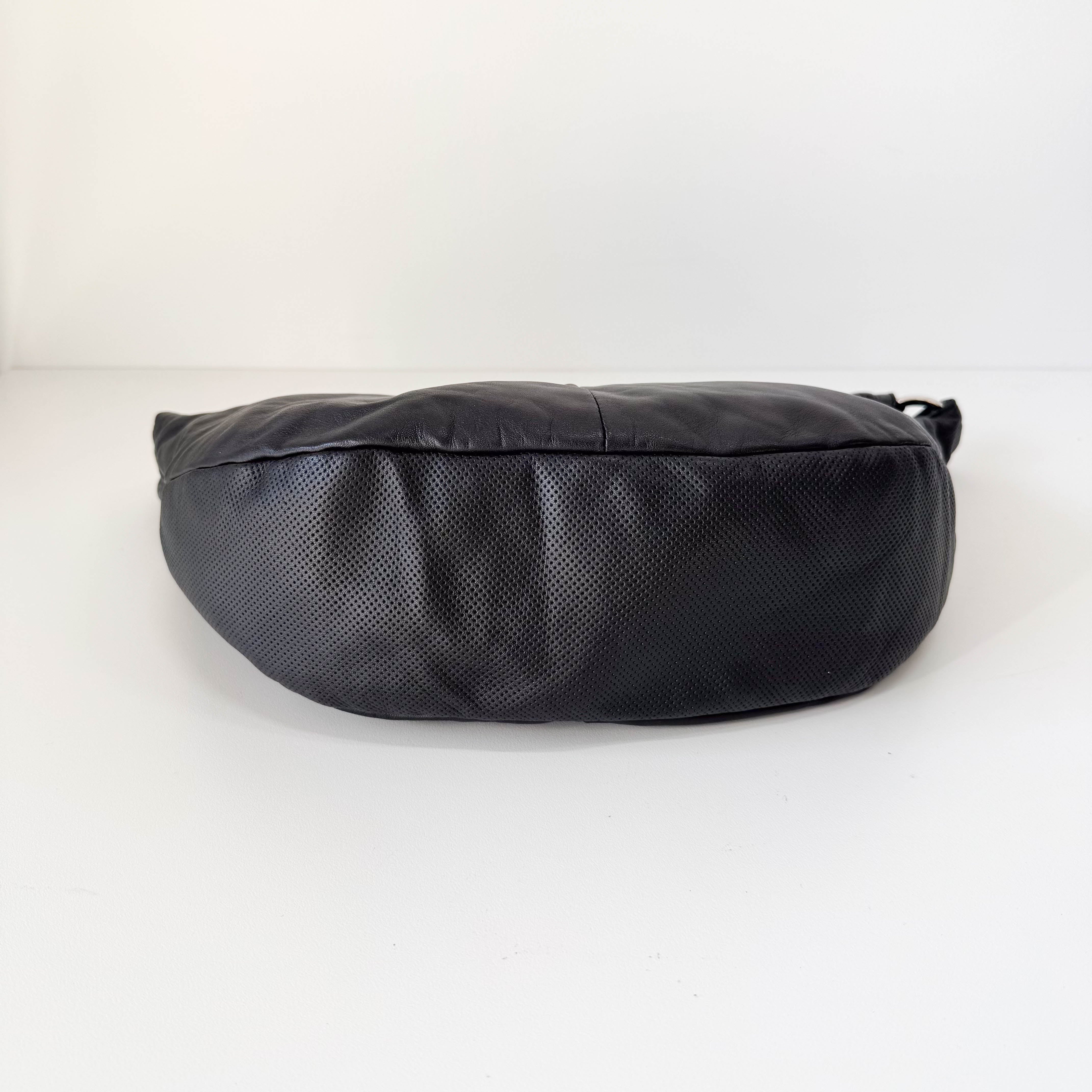 Black Nappa Leather Shoulder Bag