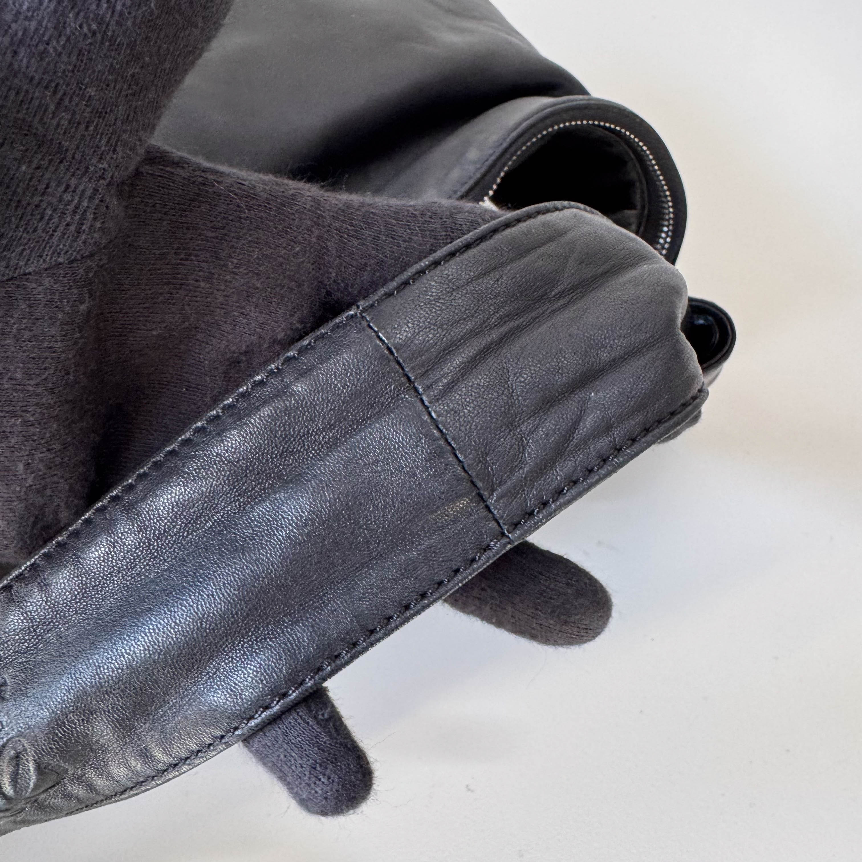 Black Nappa Leather Shoulder Bag