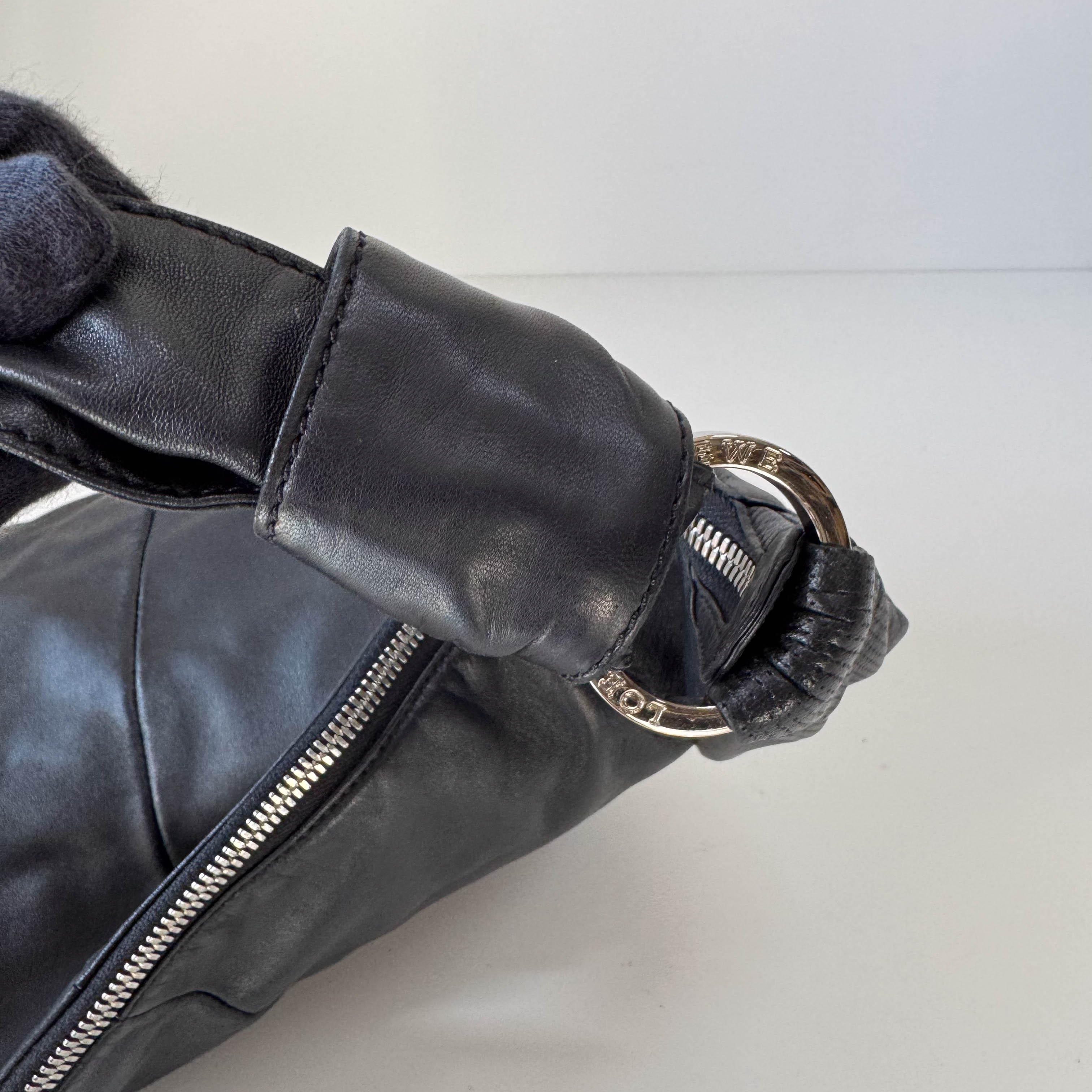 Black Nappa Leather Shoulder Bag