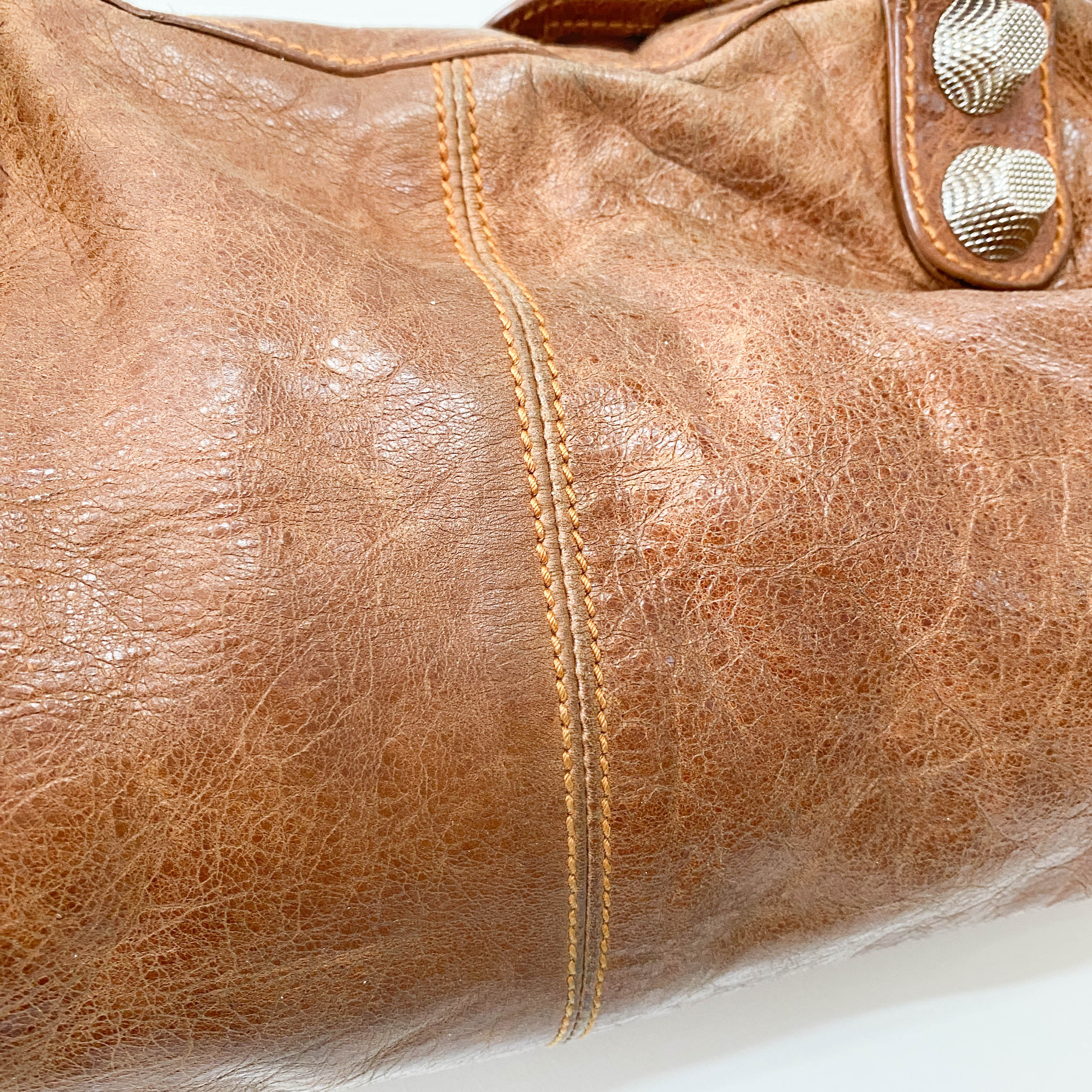 Parttime Brown Leather Handle Bag