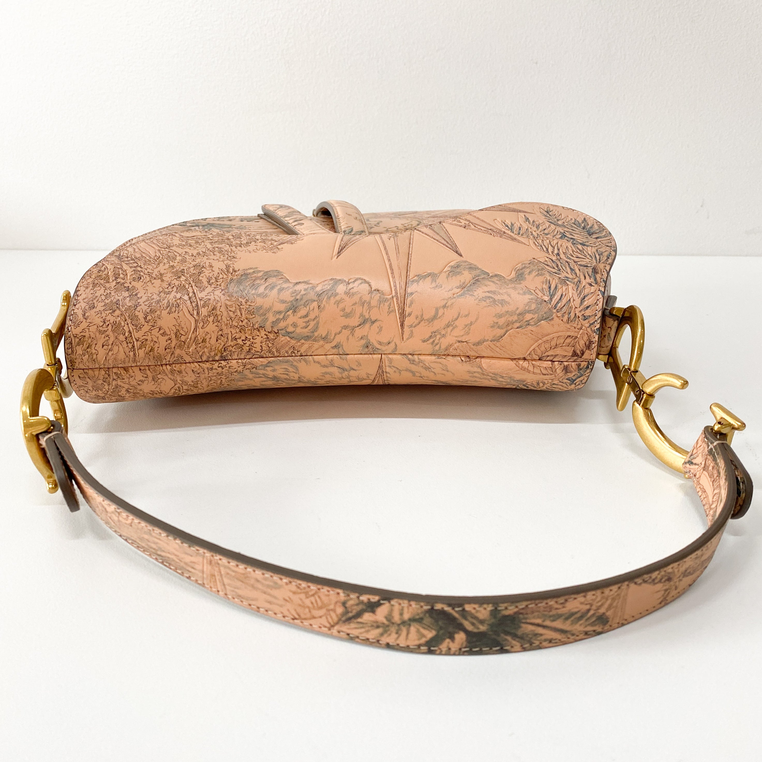 Saddle Galliano Globe Special Edition Pink Calfskin Bag