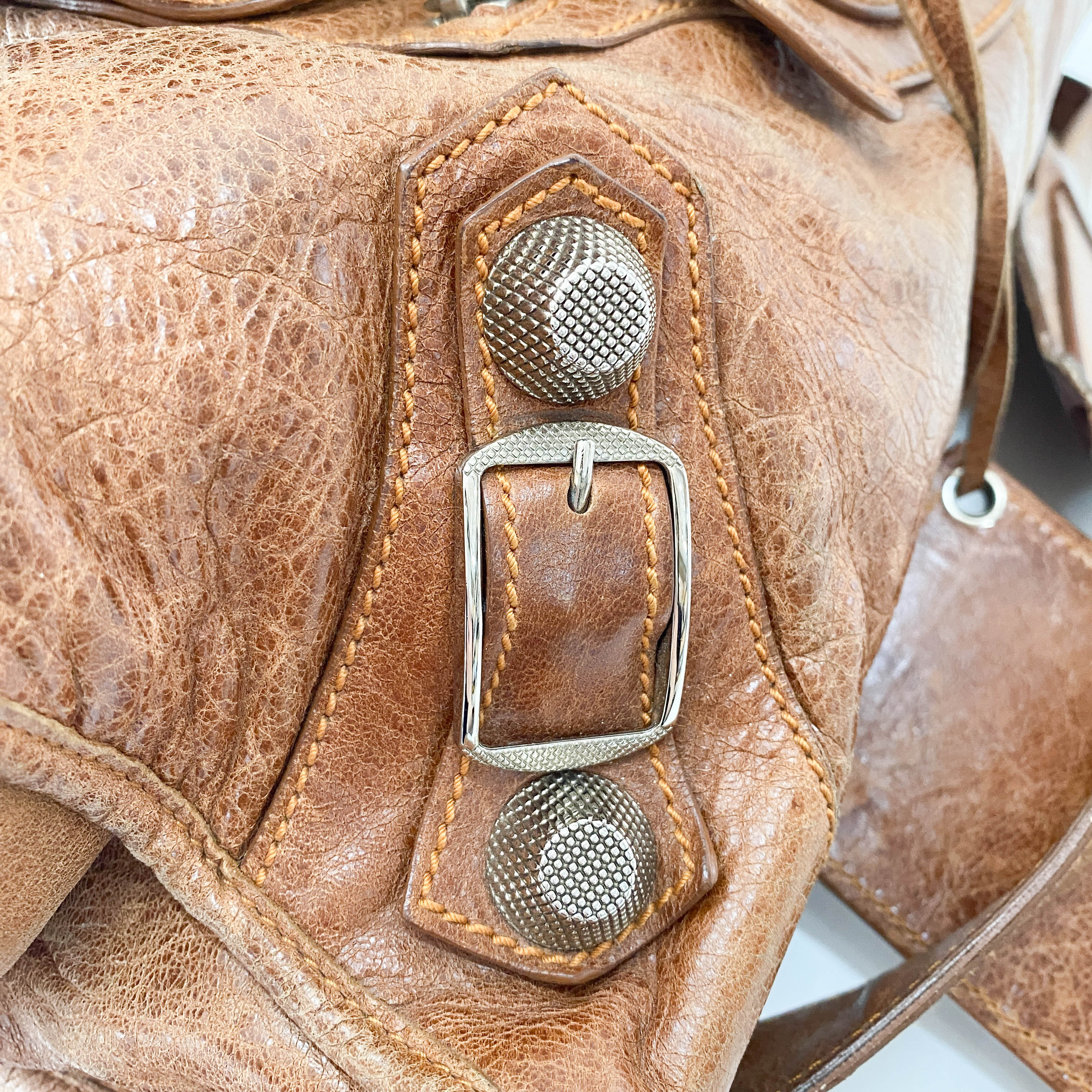 Parttime Brown Leather Handle Bag