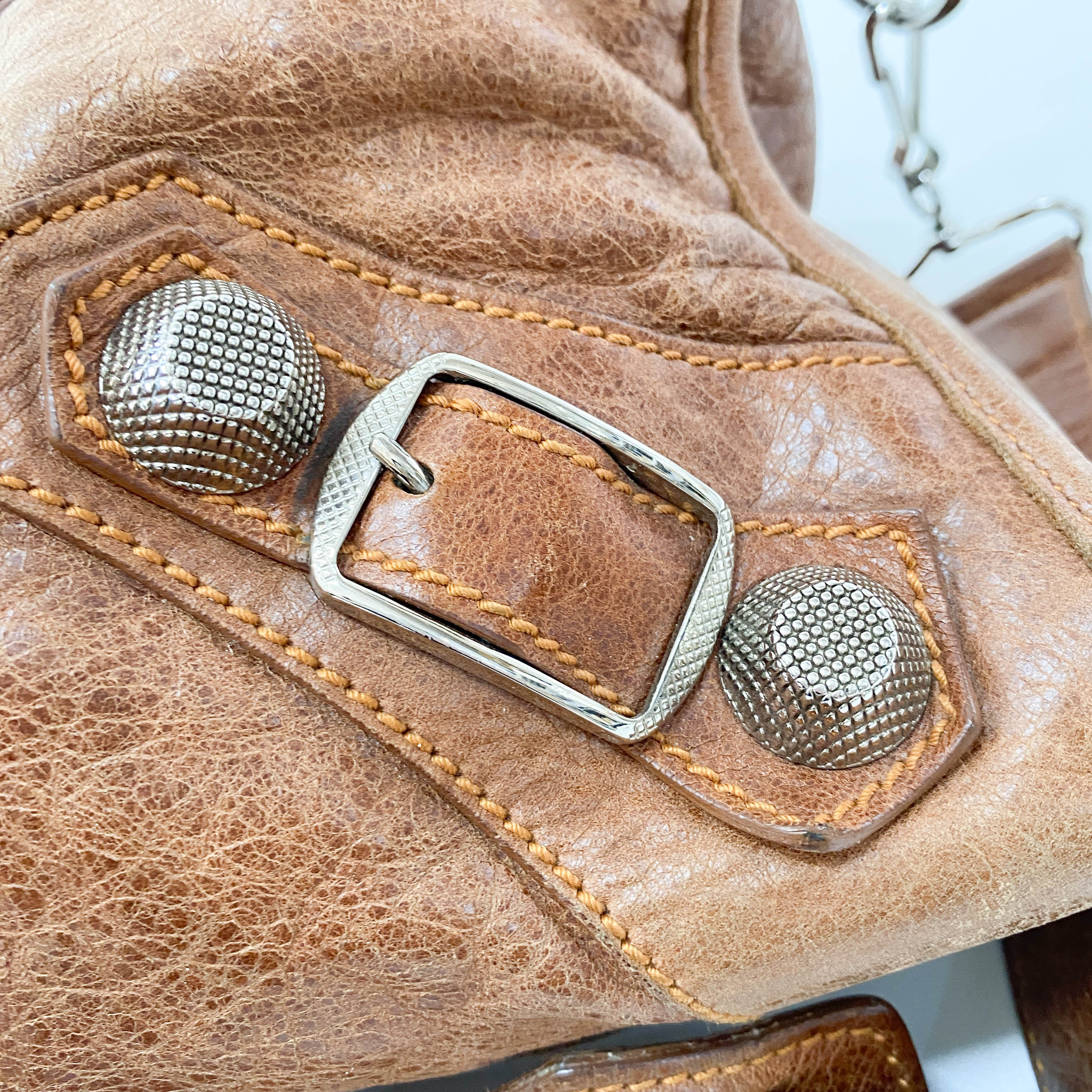 Parttime Brown Leather Handle Bag