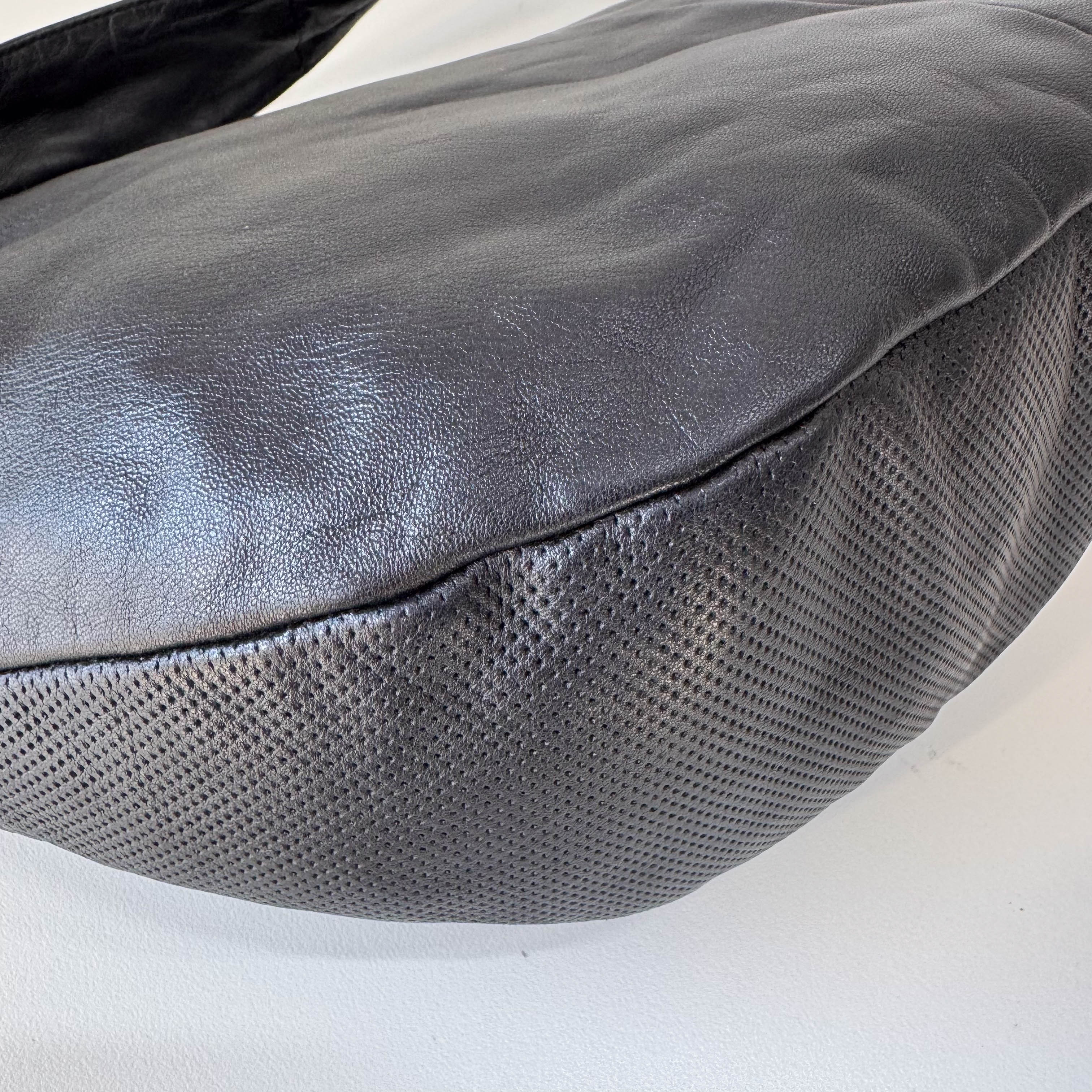 Black Nappa Leather Shoulder Bag