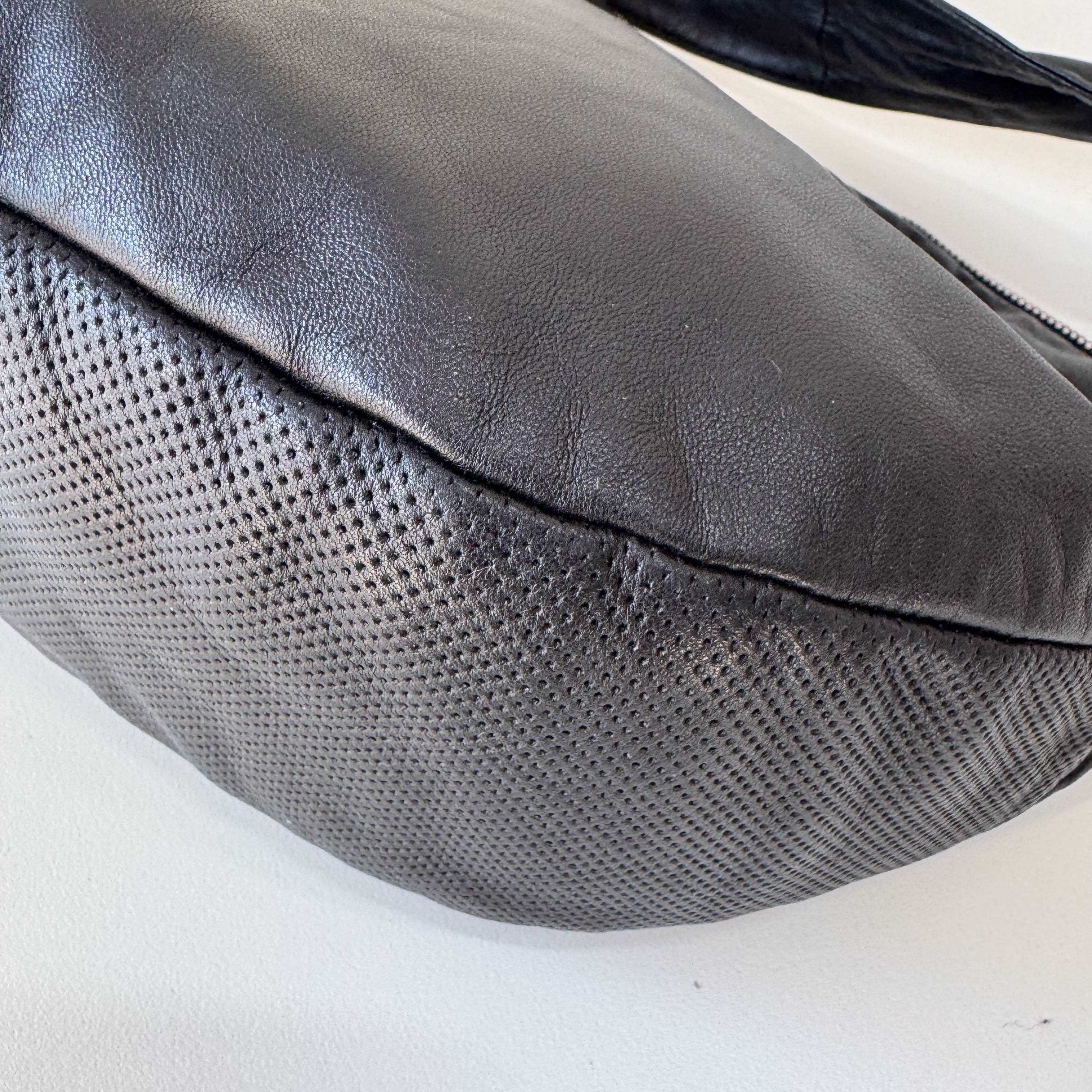 Black Nappa Leather Shoulder Bag